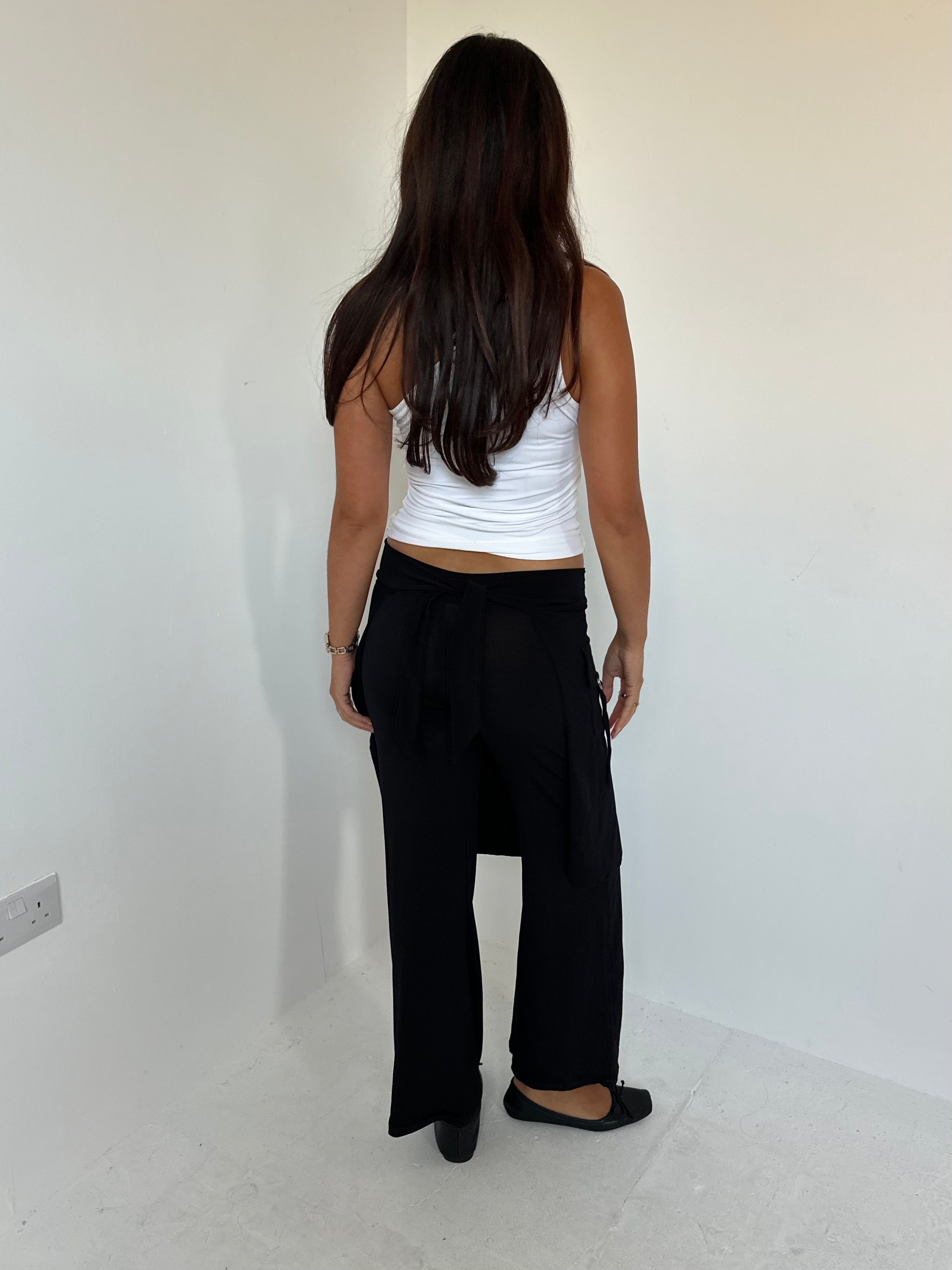 layered skirt trousers — size s/m