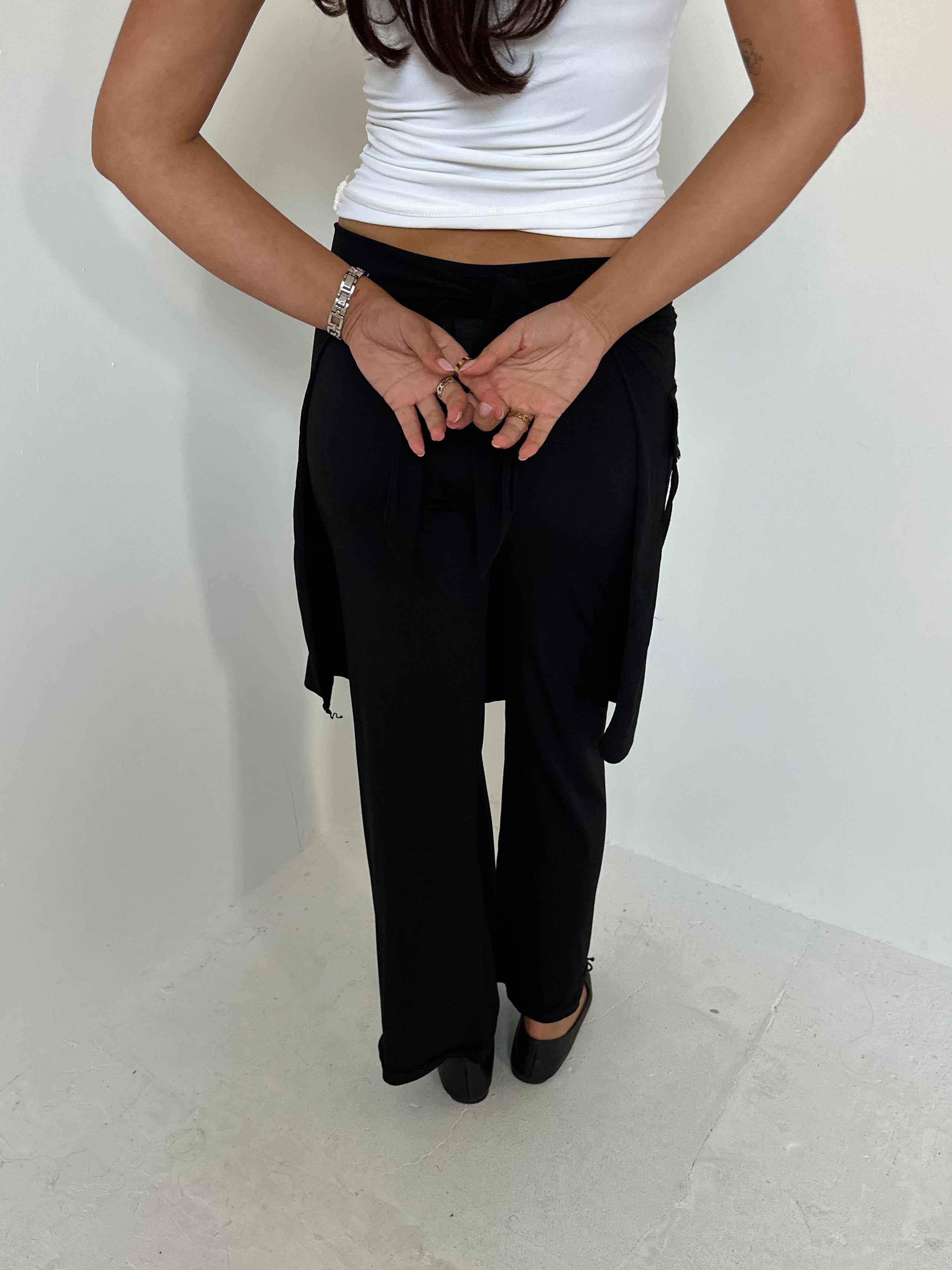 layered skirt trousers — size s/m