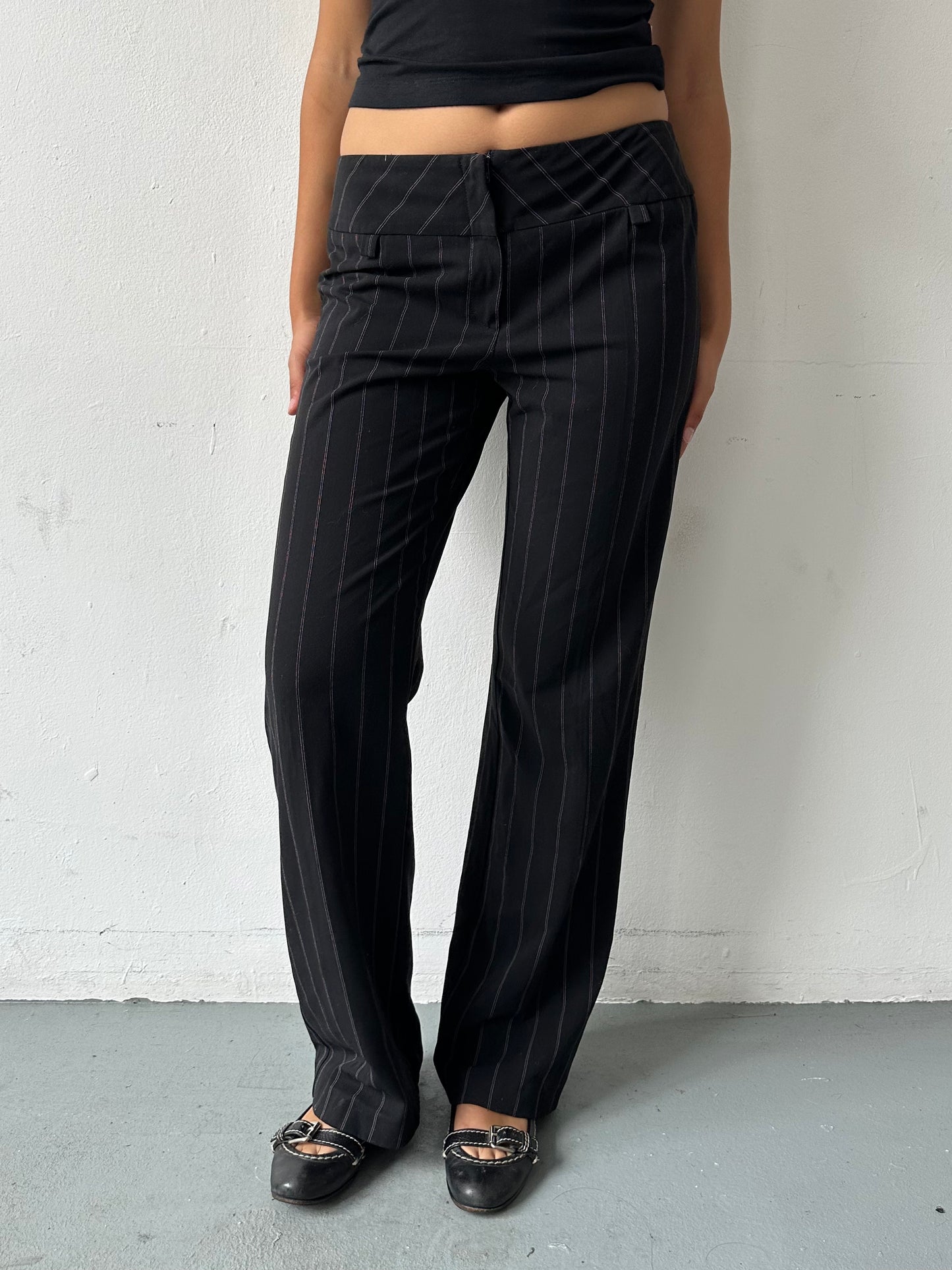 90's Pinstripe Trousers ∙ SIZE S/M