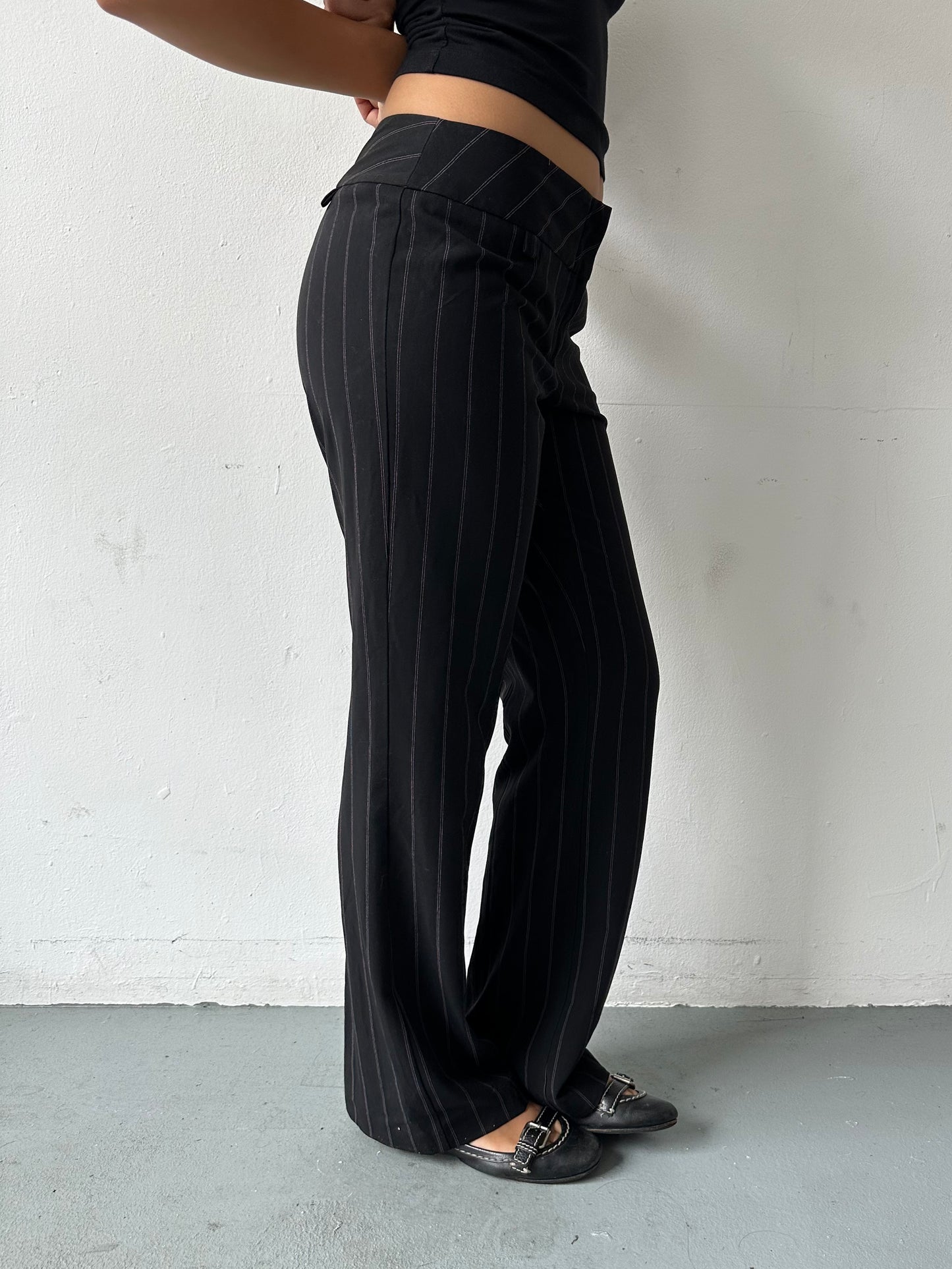 90's Pinstripe Trousers ∙ SIZE S/M