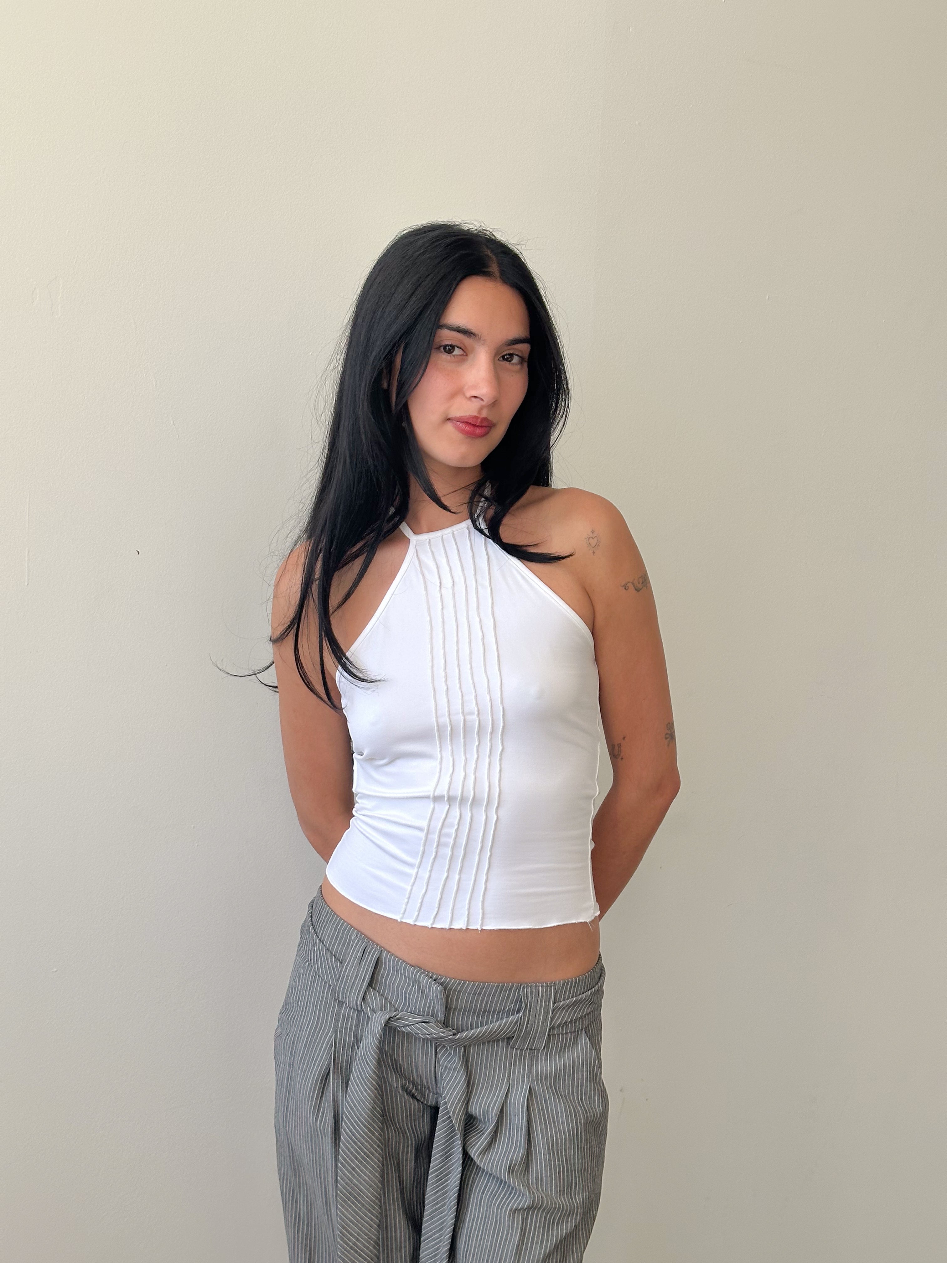 halter neck top / size xs