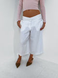 wide leg capris — size s