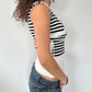 HOODED STRIPED KNIT ◦ SIZE S