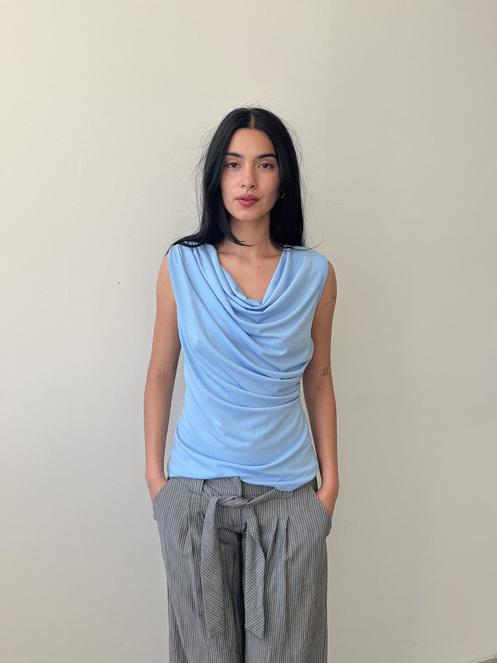 draped tank top / size m-l