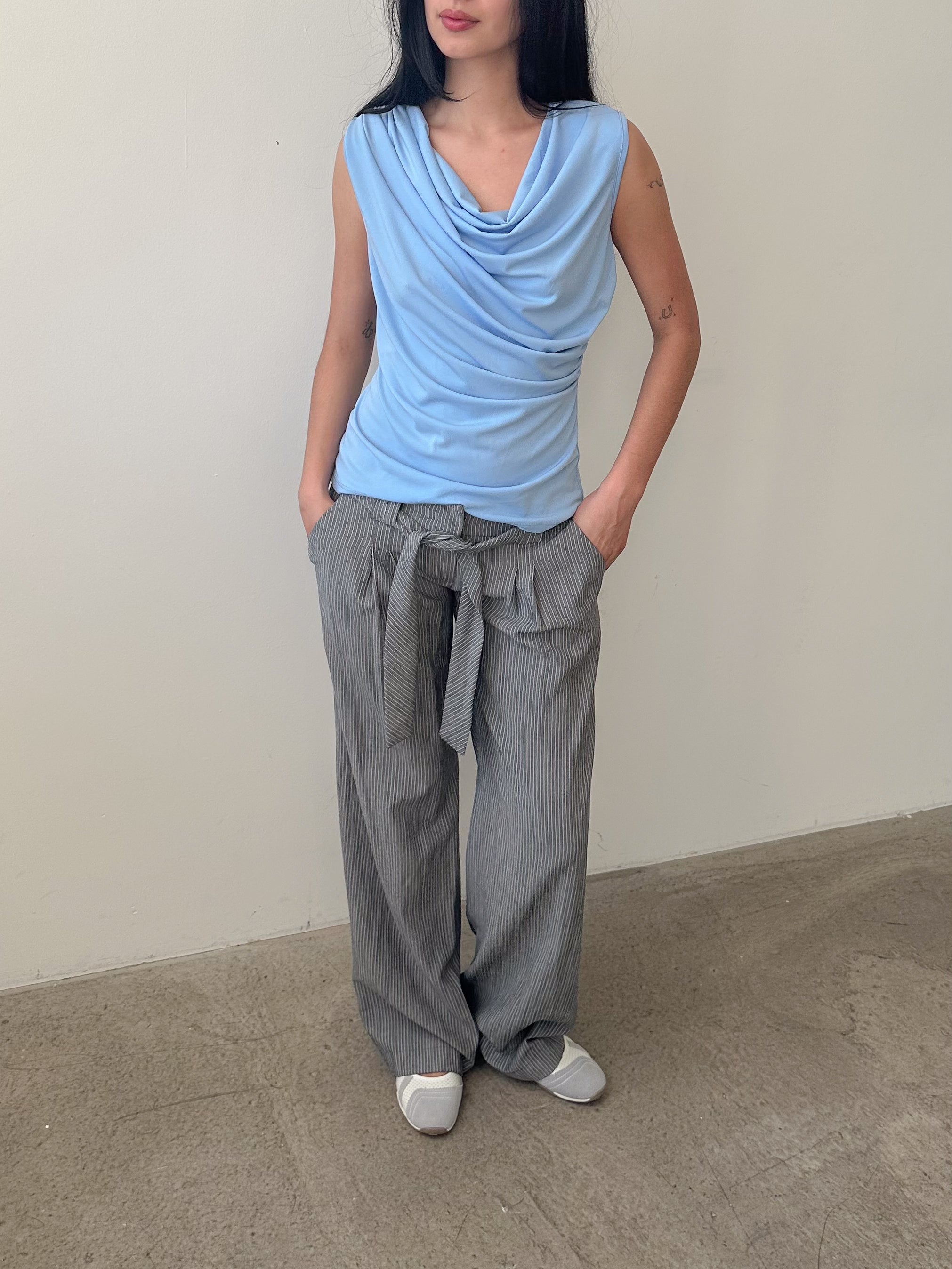 draped tank top / size m-l