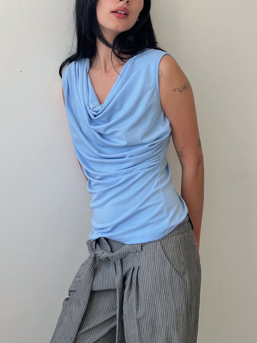 draped tank top / size m-l