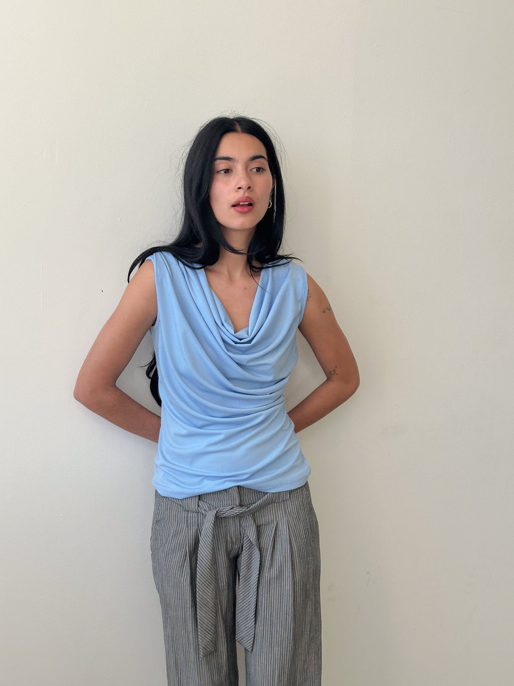 draped tank top / size m-l