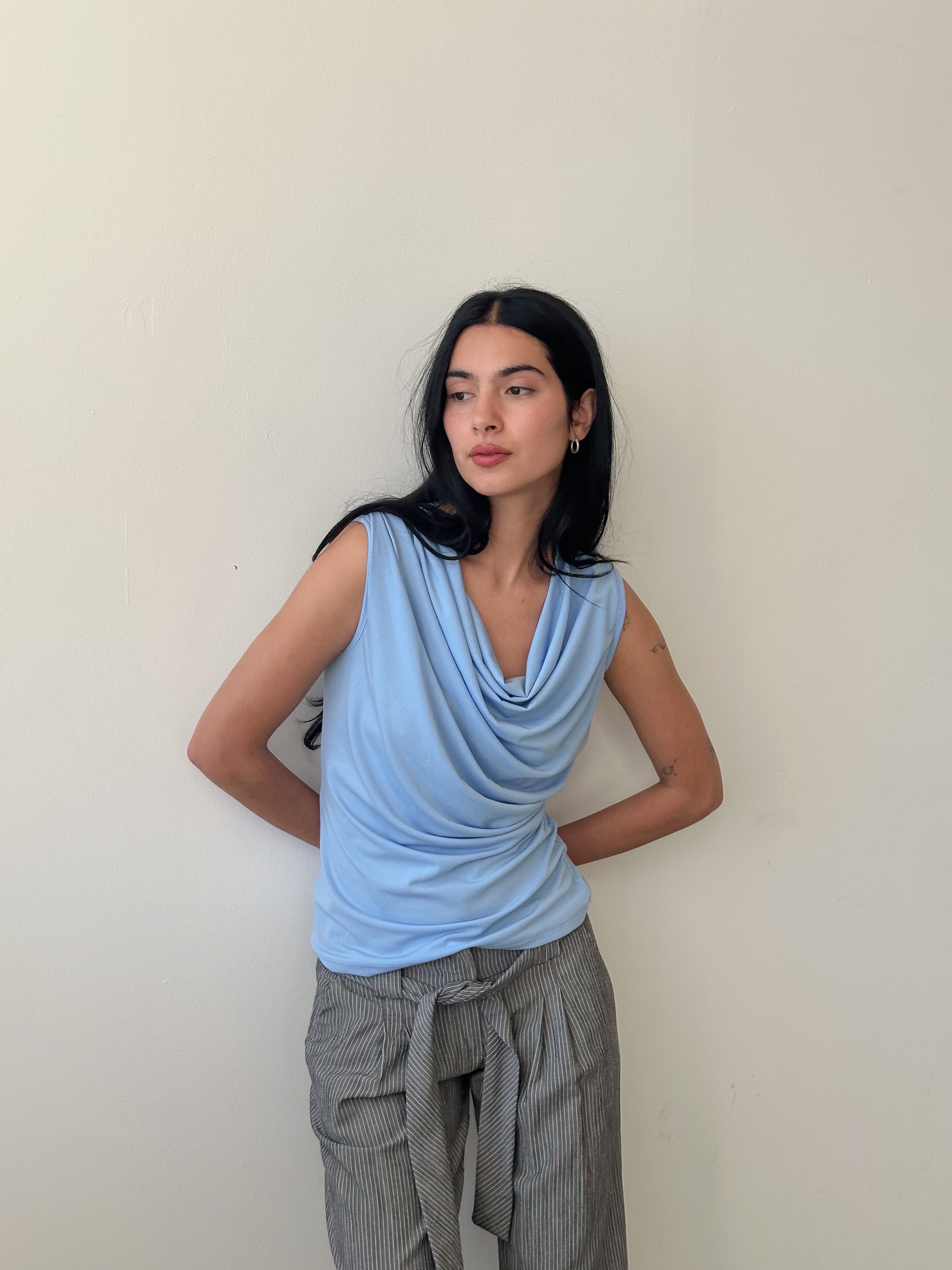 draped tank top / size m-l