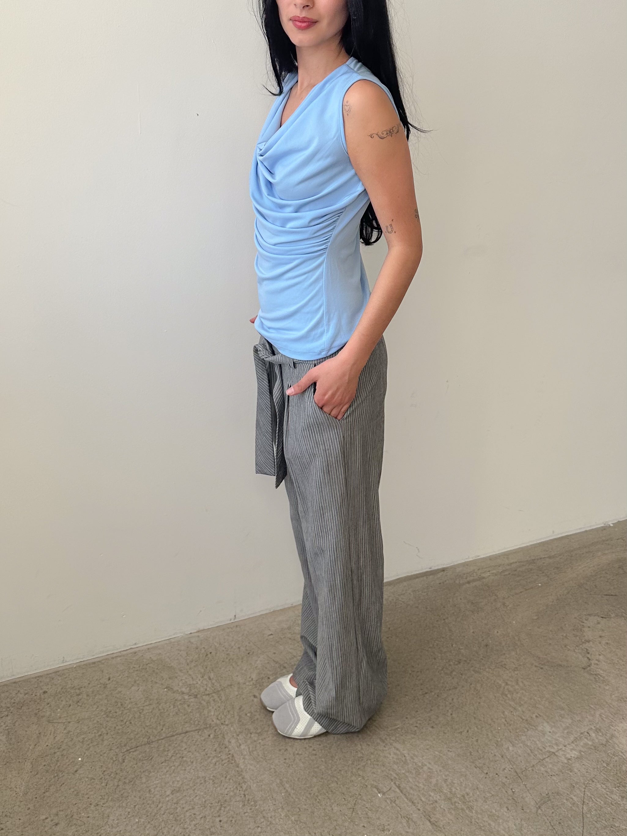 draped tank top / size m-l