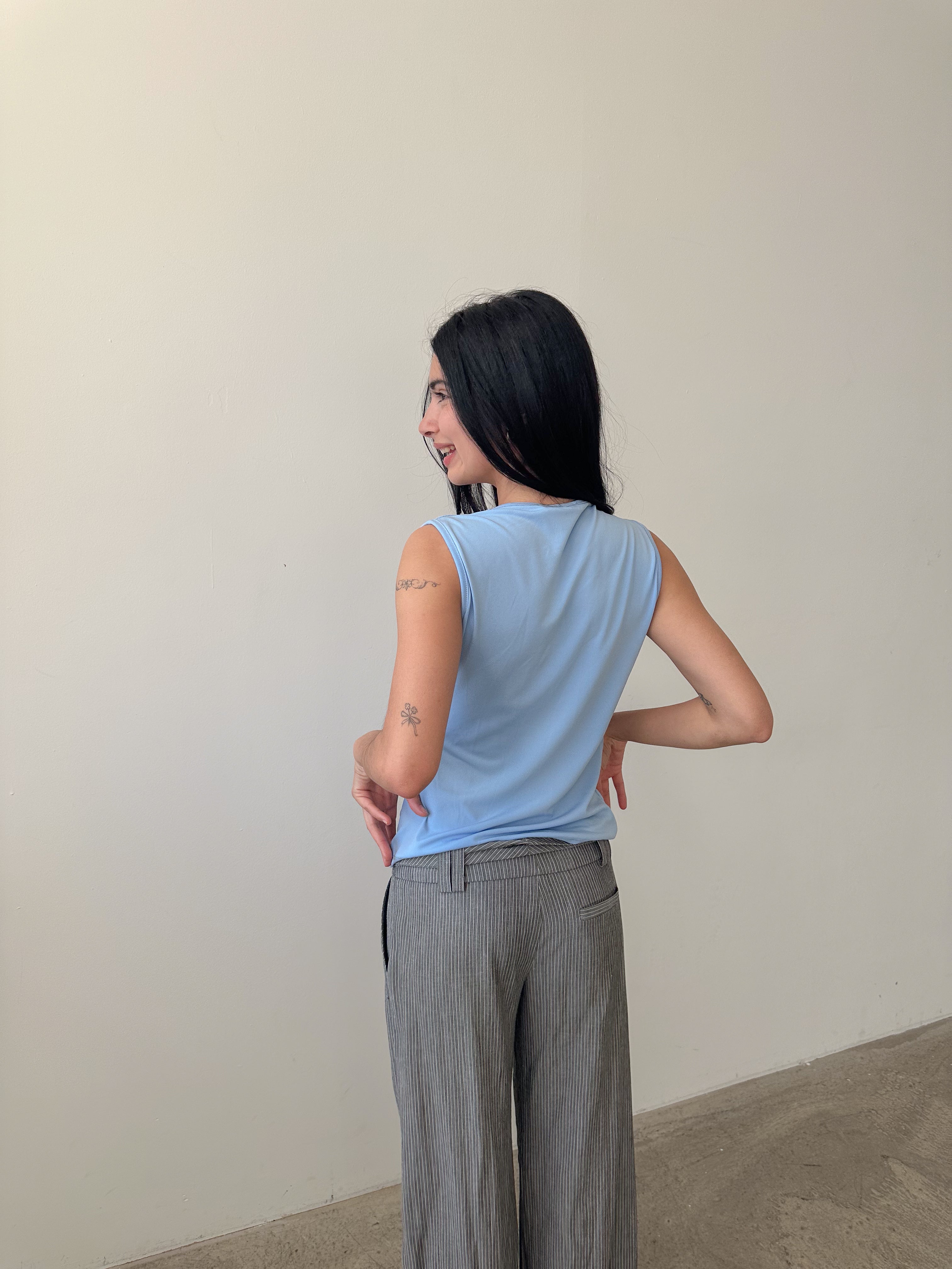 draped tank top / size m-l