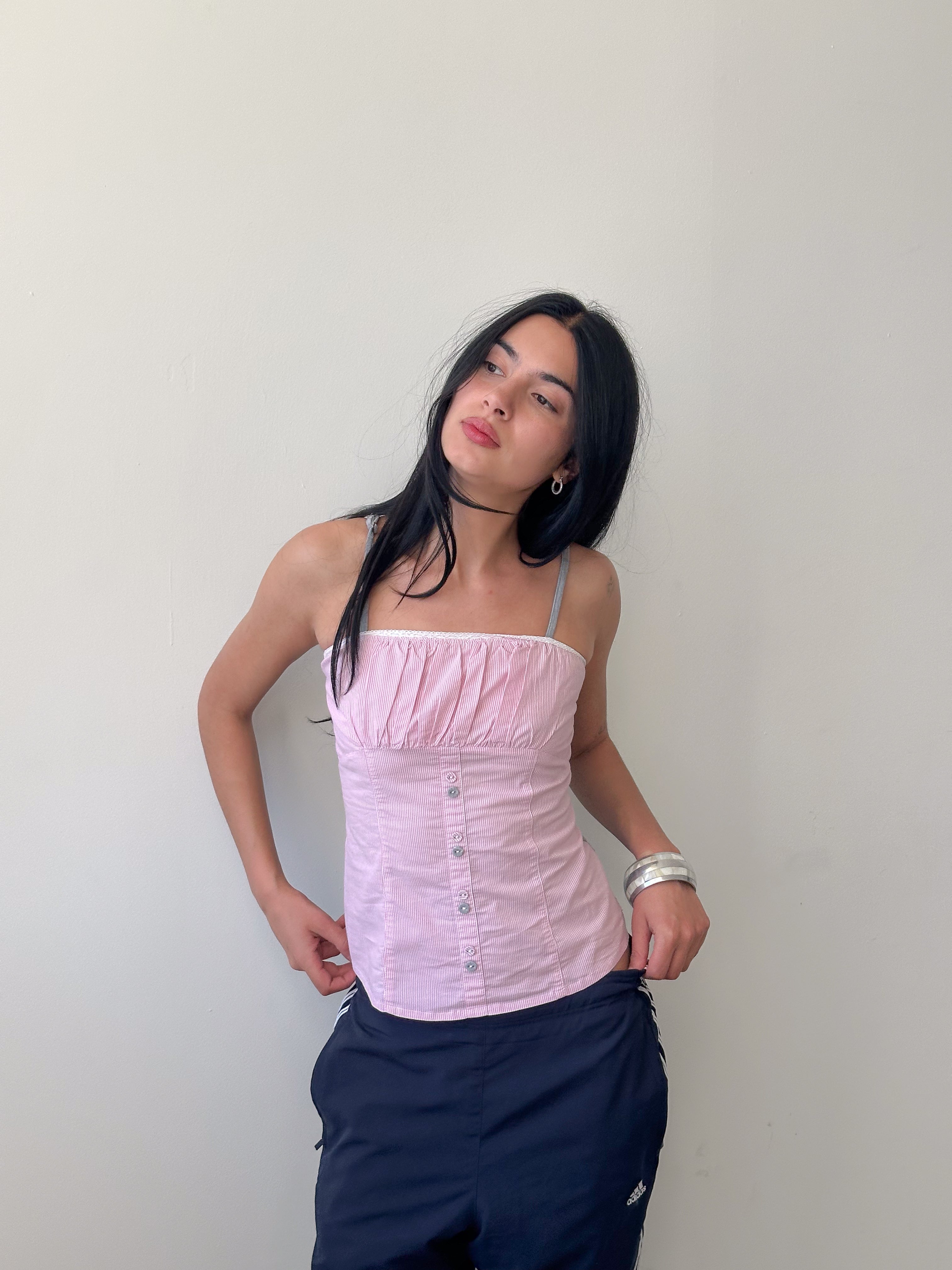 candy stripe vest / size s
