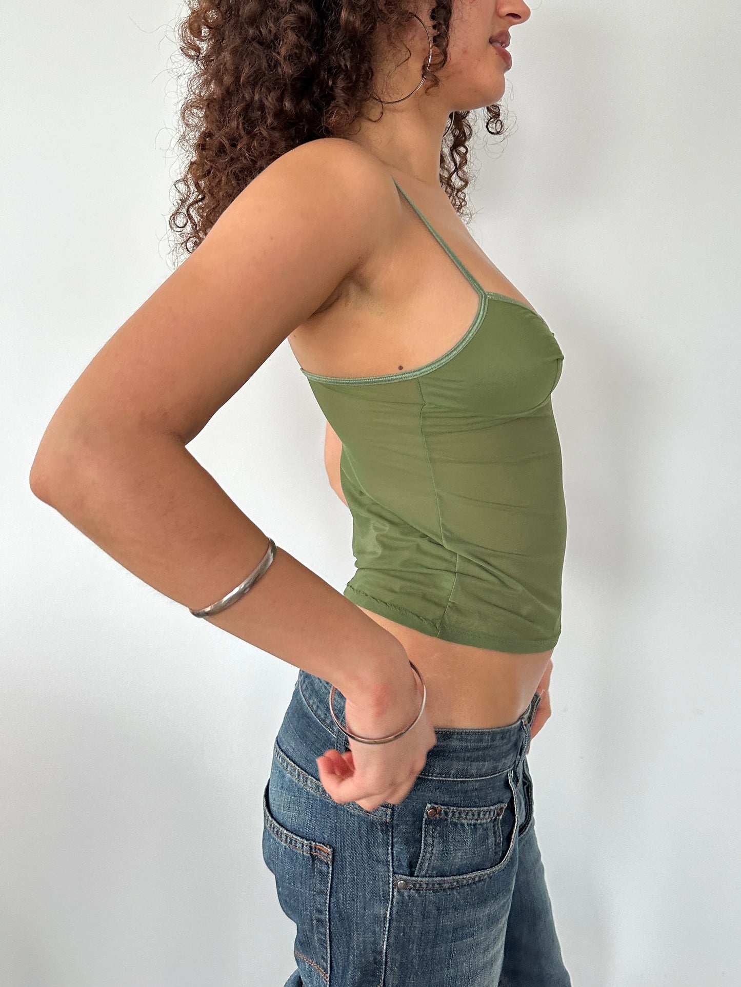 OLIVE MESH CAMI ◦ SIZE XS/S