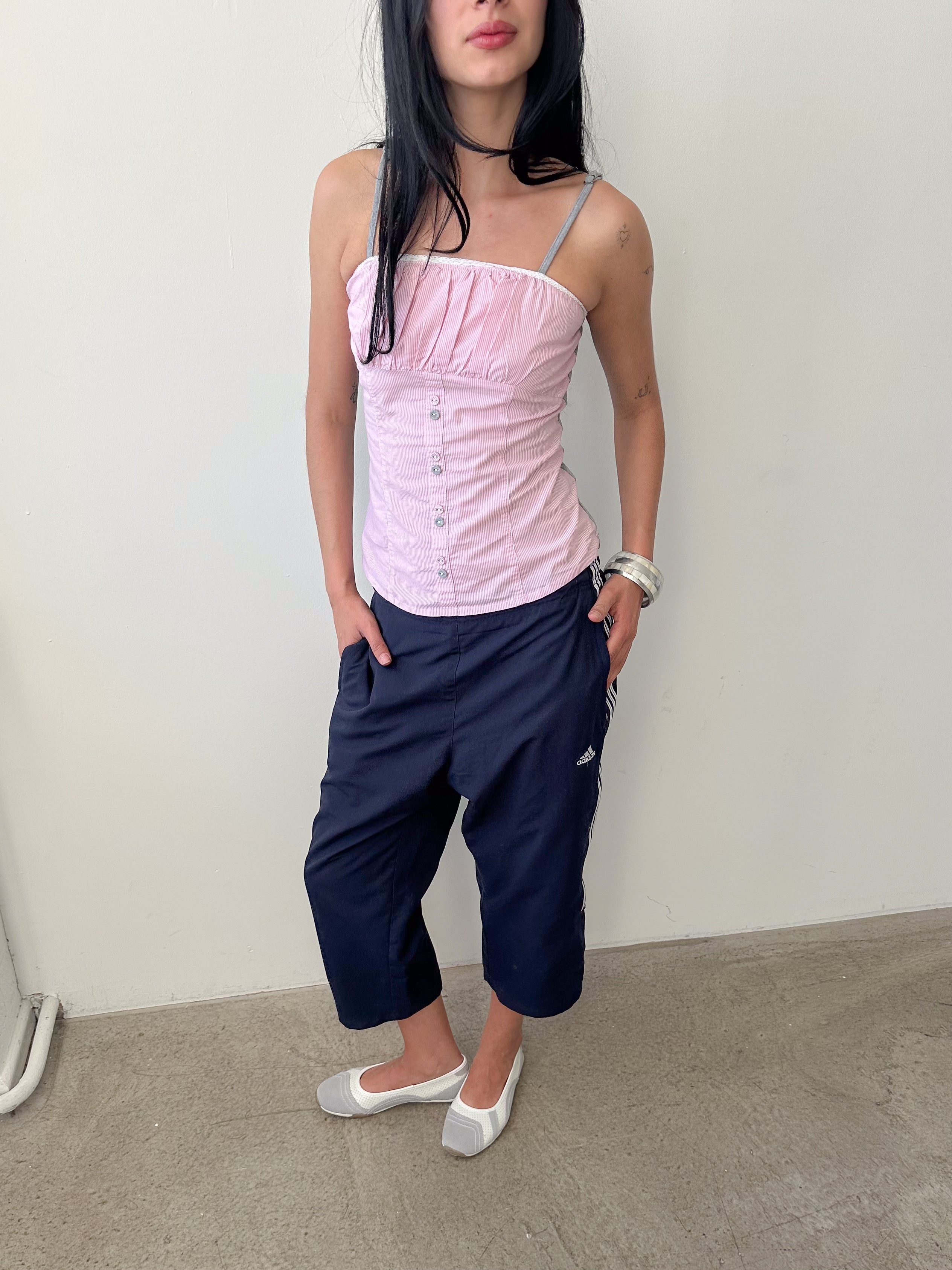candy stripe vest / size s
