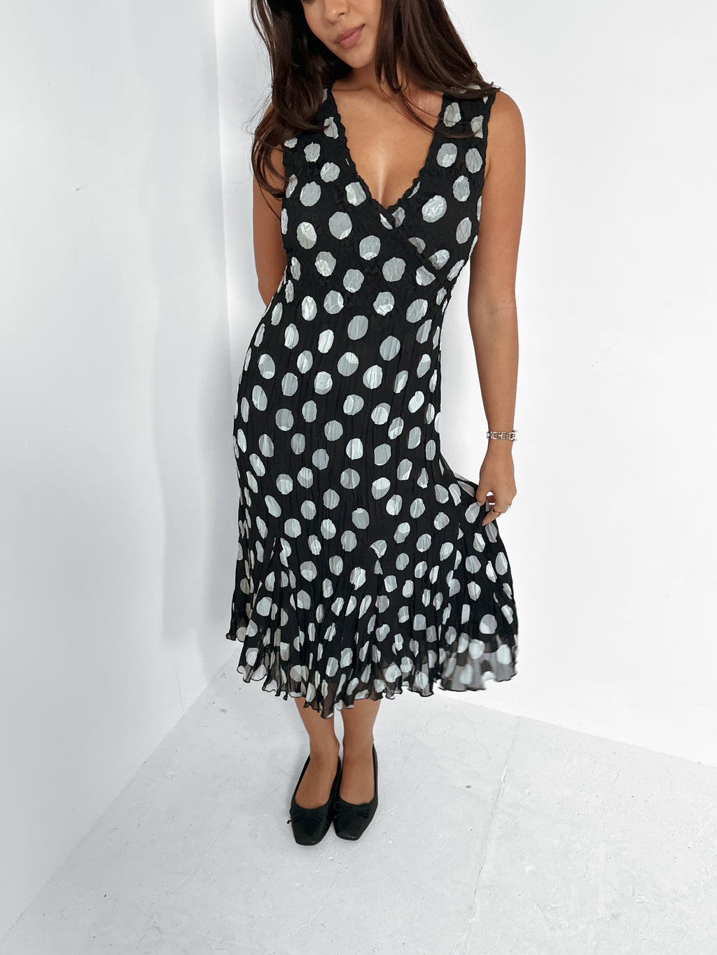 polka dot dress — size s/m
