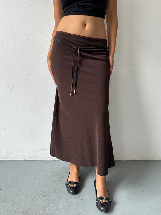 90's Pinstripe Skirt ∙ SIZE S