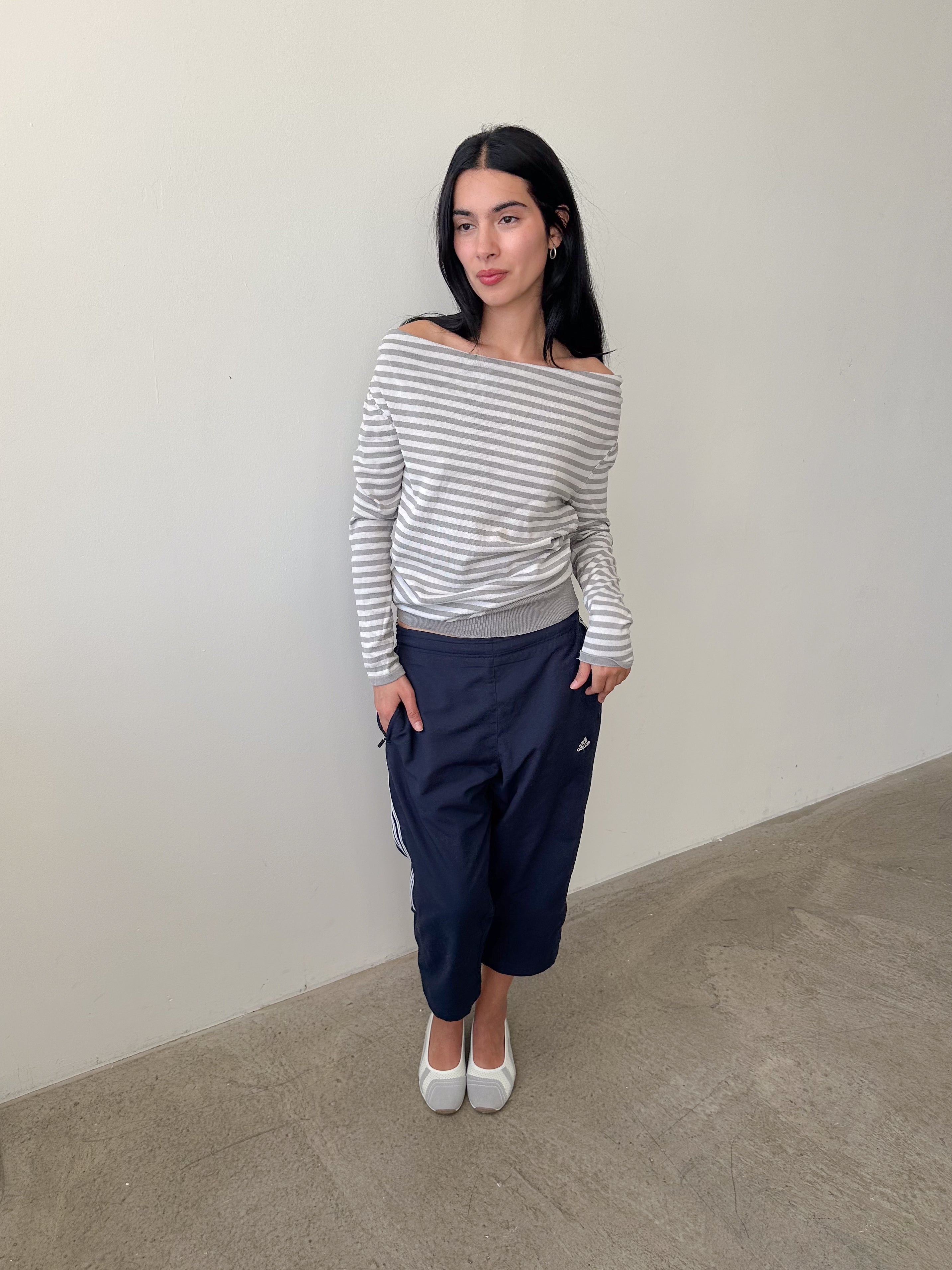 slouchy stripe knit / size s