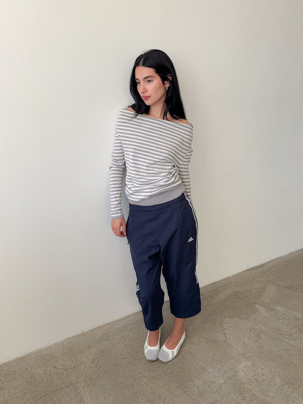 slouchy stripe knit / size s