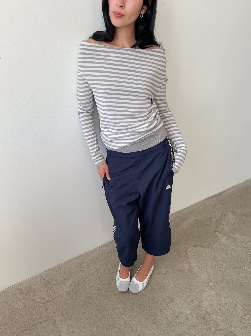 slouchy stripe knit / size s