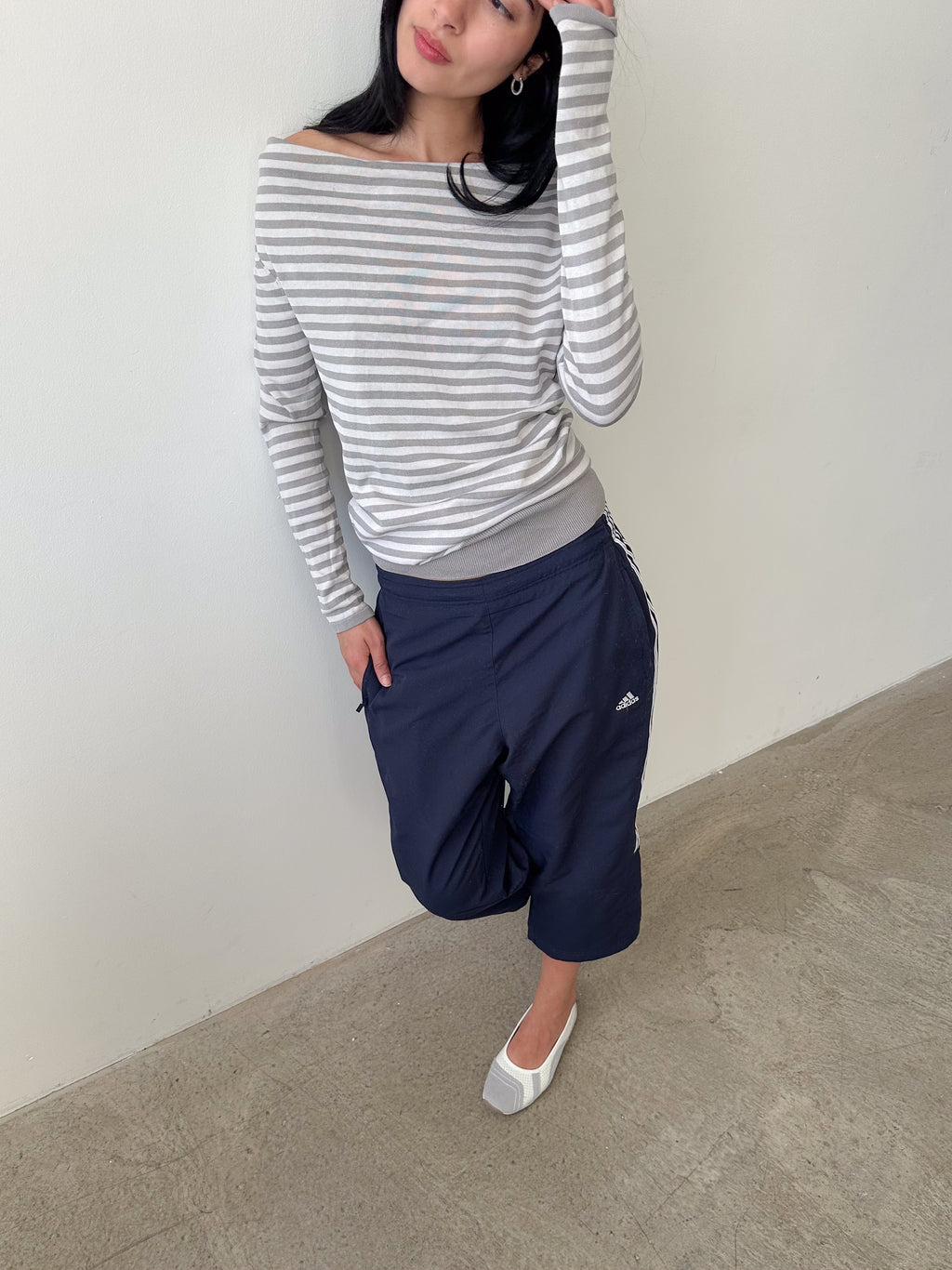slouchy stripe knit / size s