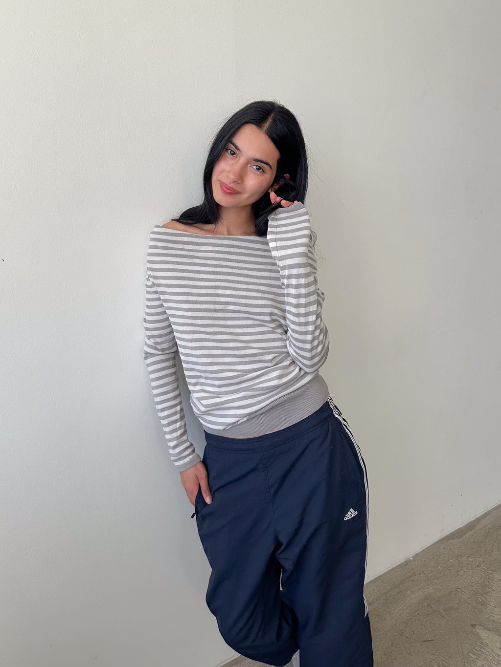 slouchy stripe knit / size s