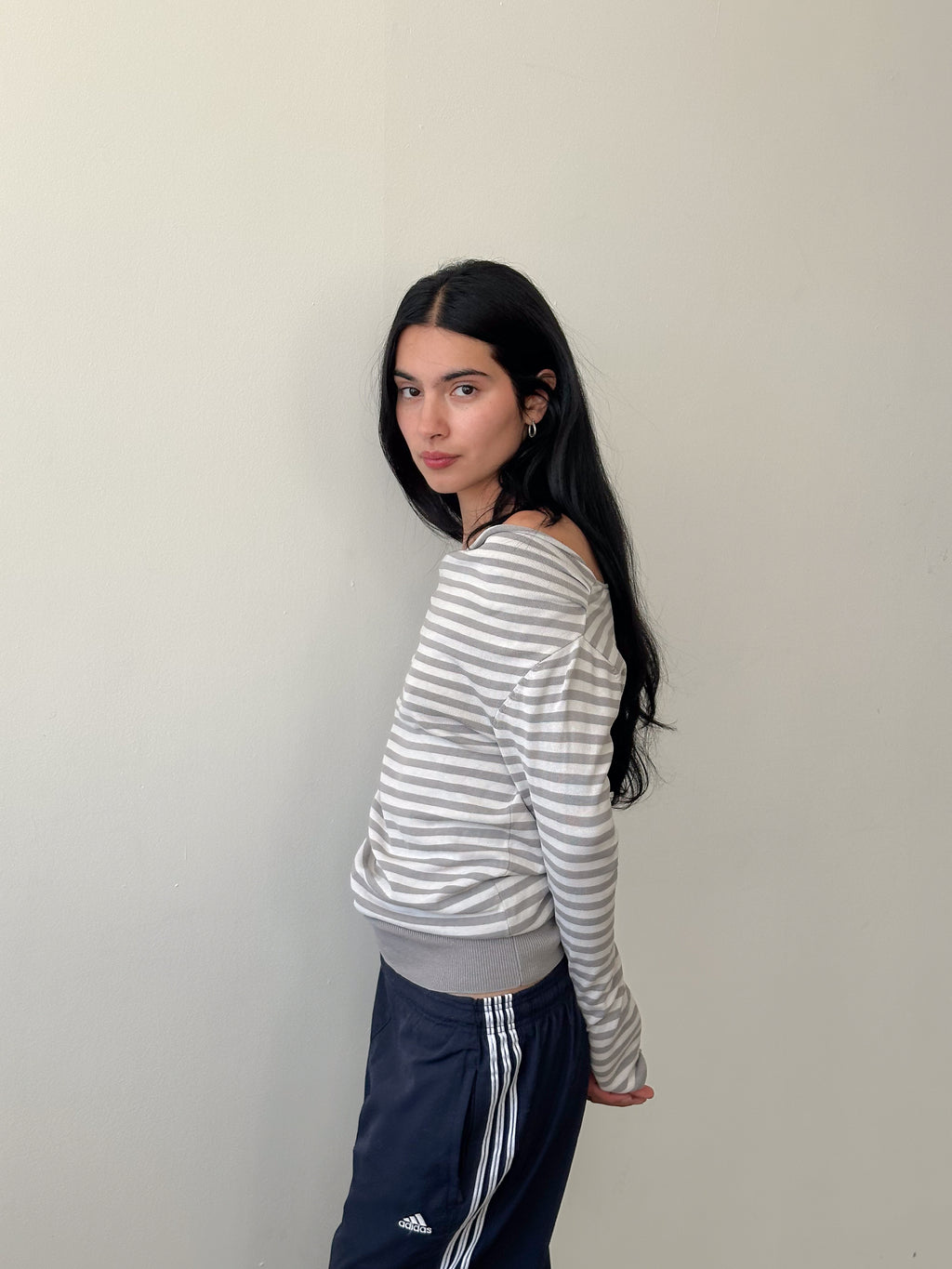 slouchy stripe knit / size s