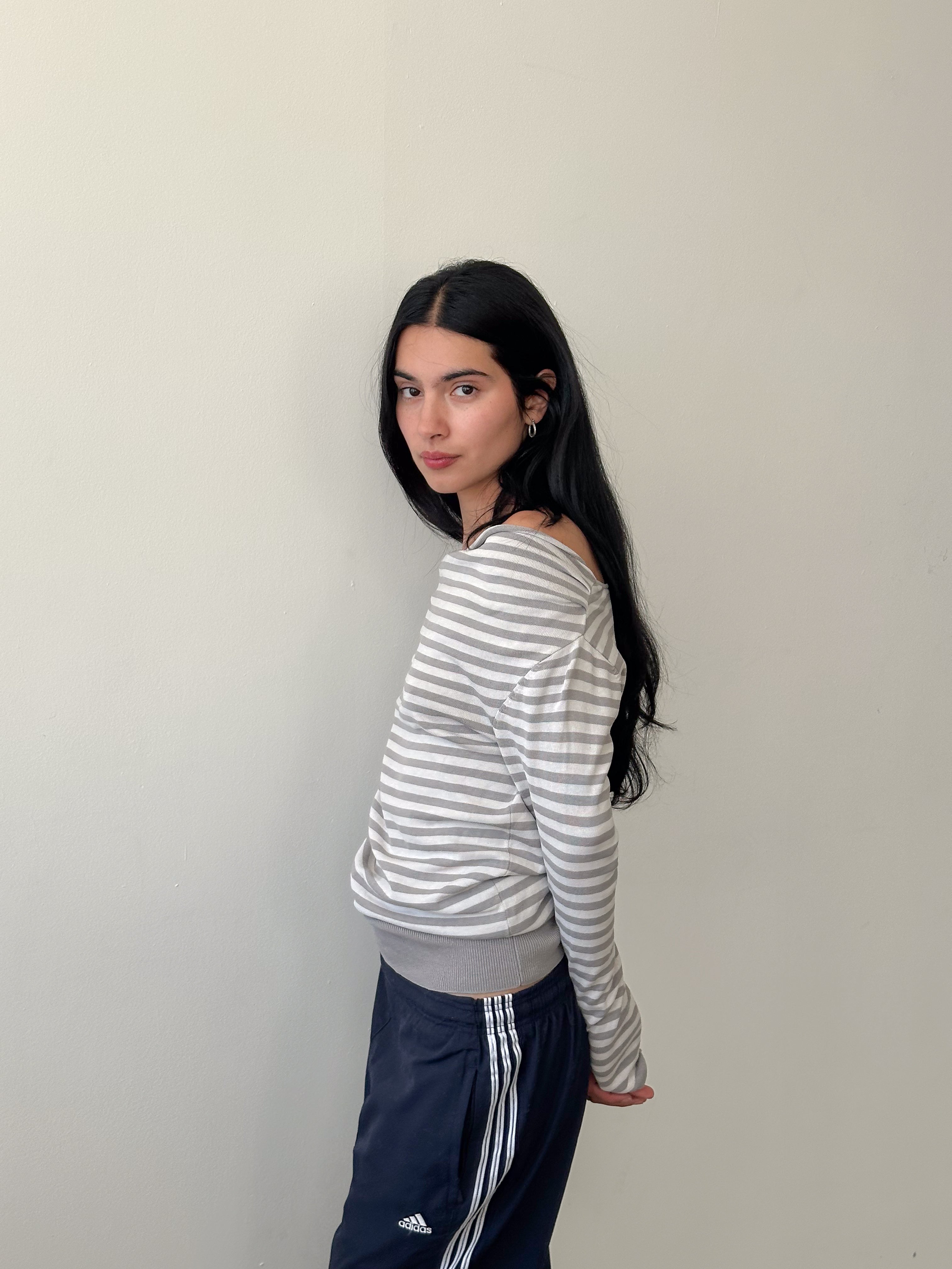 slouchy stripe knit / size s