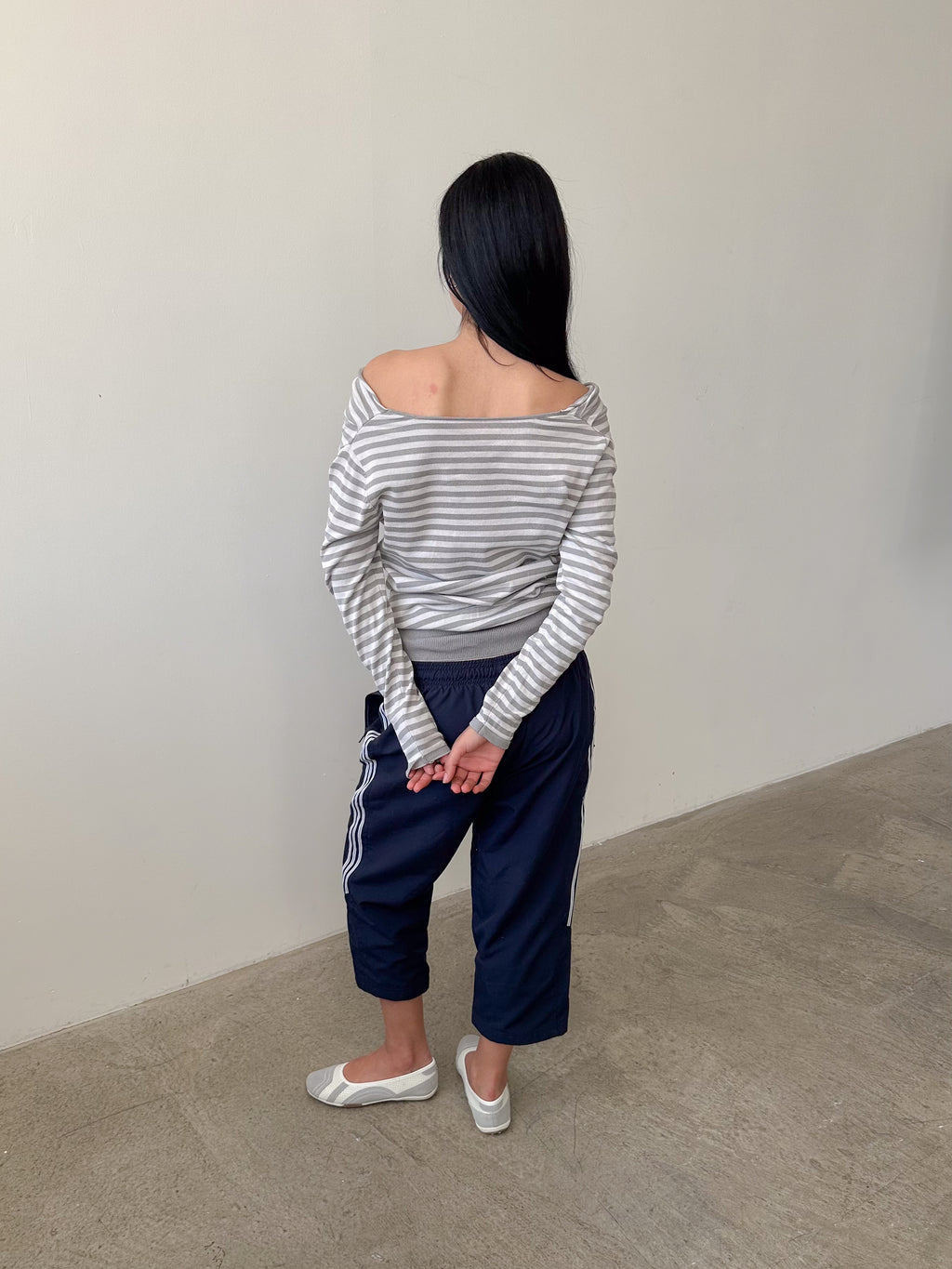 slouchy stripe knit / size s