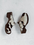 cow hide clogs — size 5