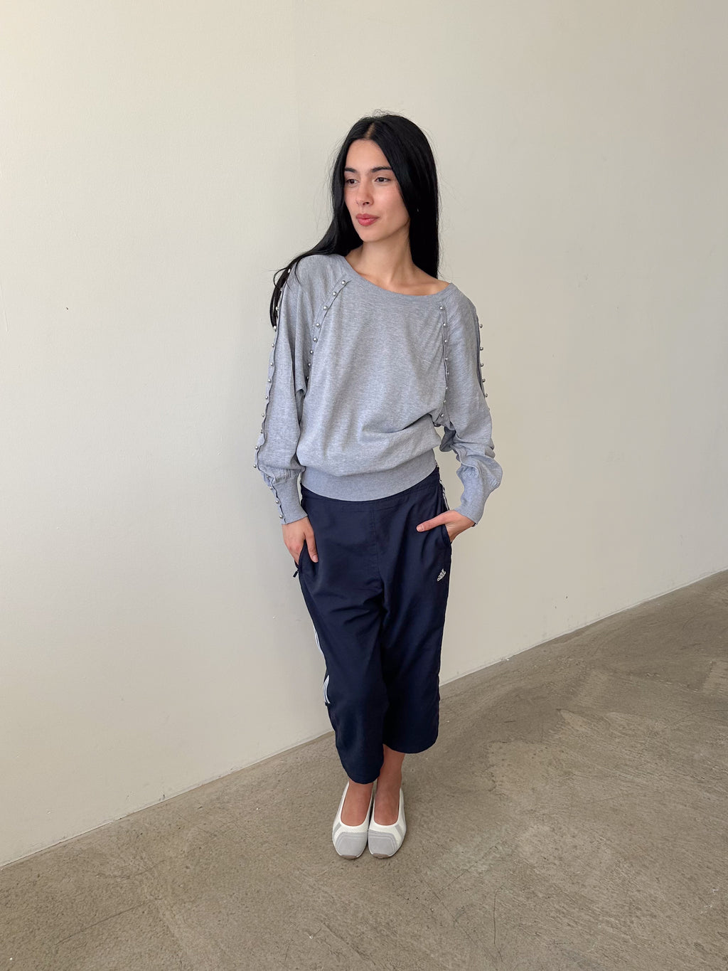 studded slouch knit / size s