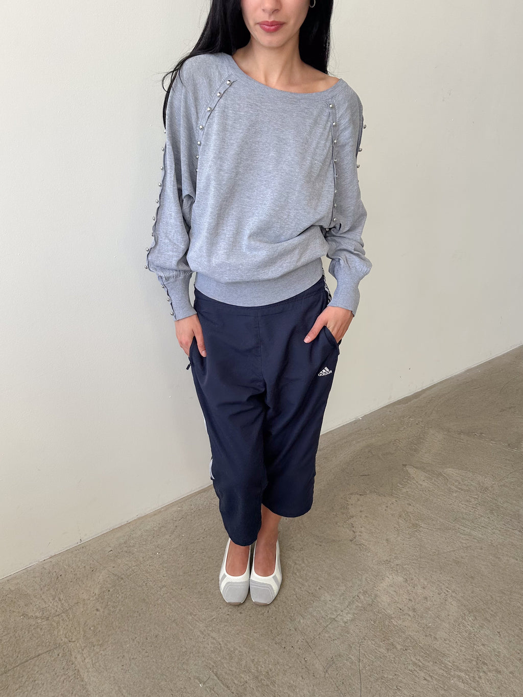 studded slouch knit / size s
