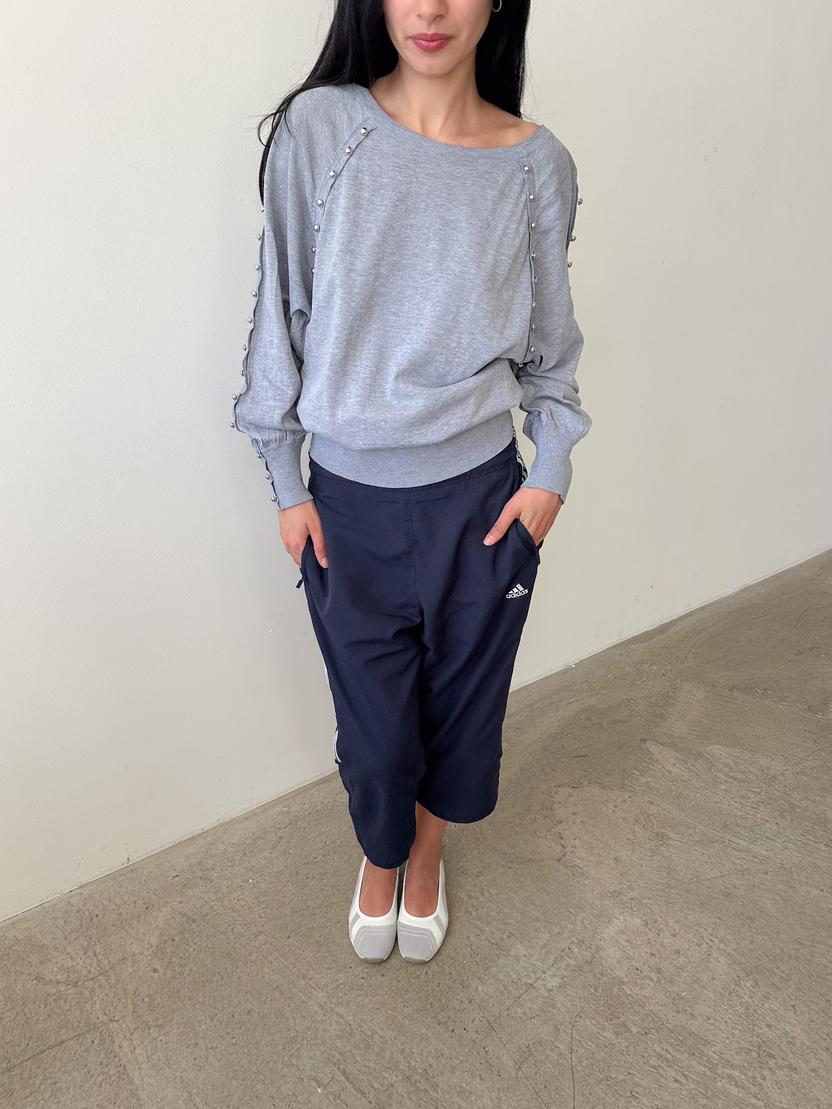 studded slouch knit / size s