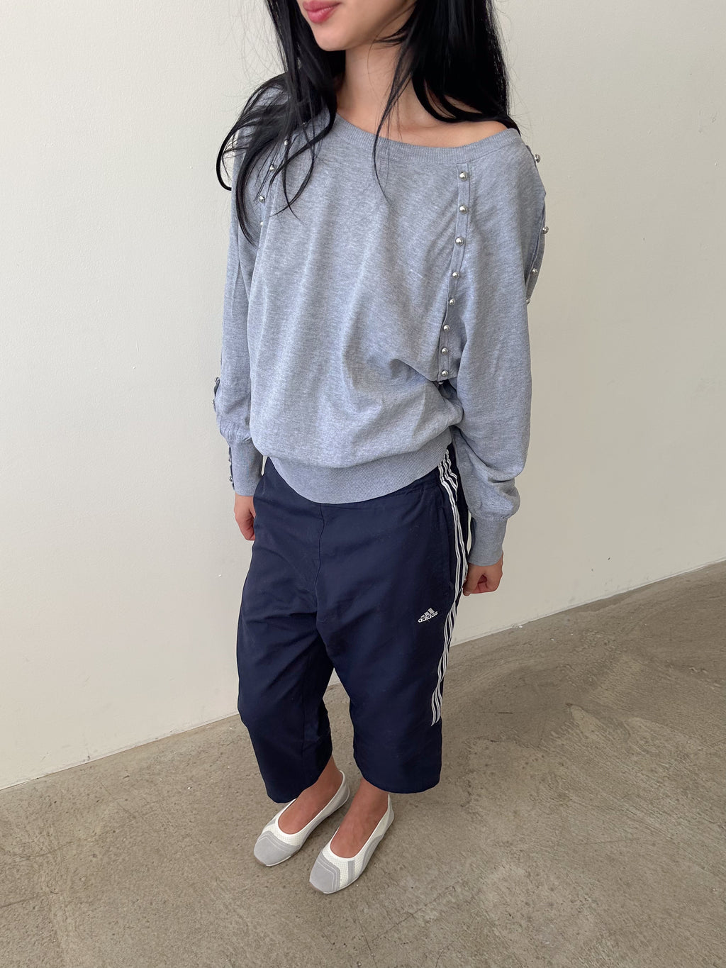 studded slouch knit / size s