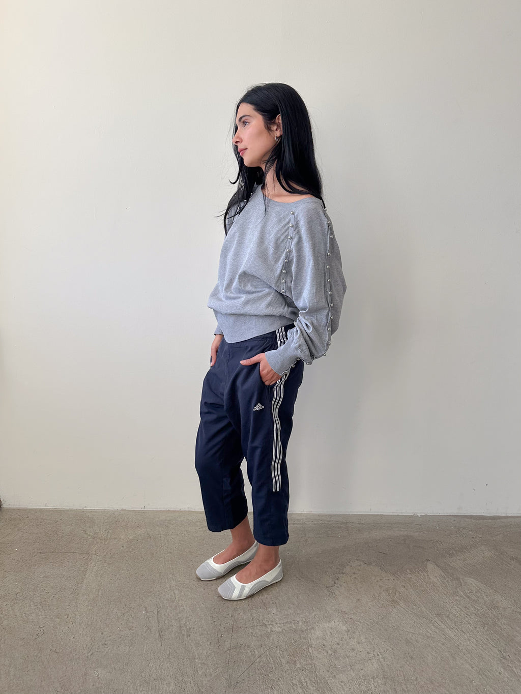 studded slouch knit / size s