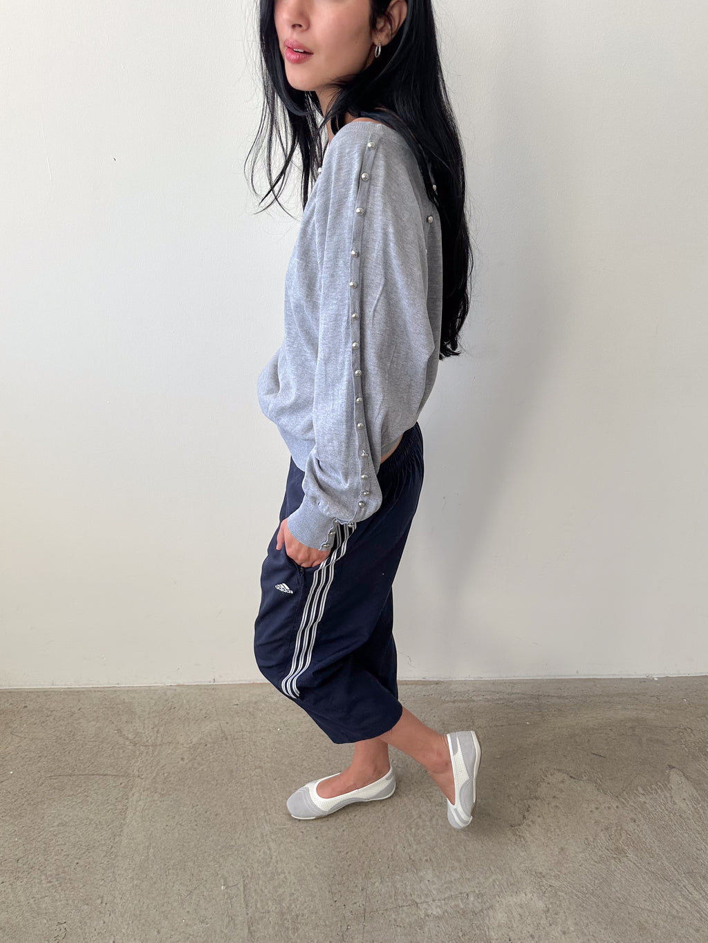 studded slouch knit / size s