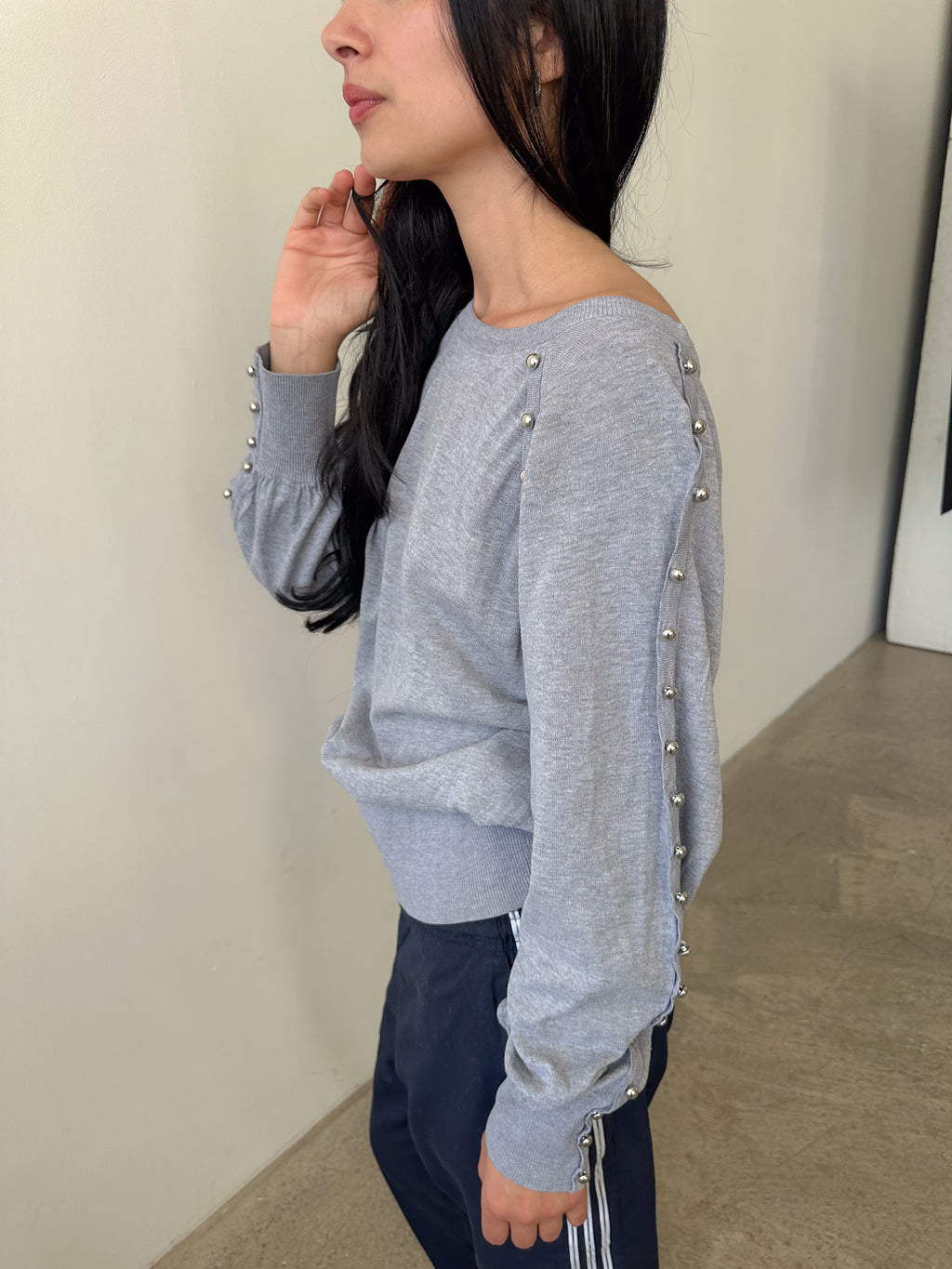 studded slouch knit / size s
