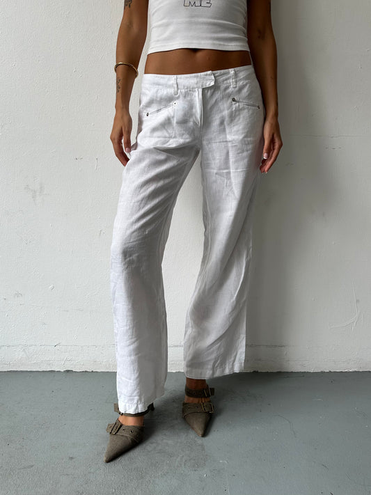 90's Linen Trousers ∙ SIZE XS/S