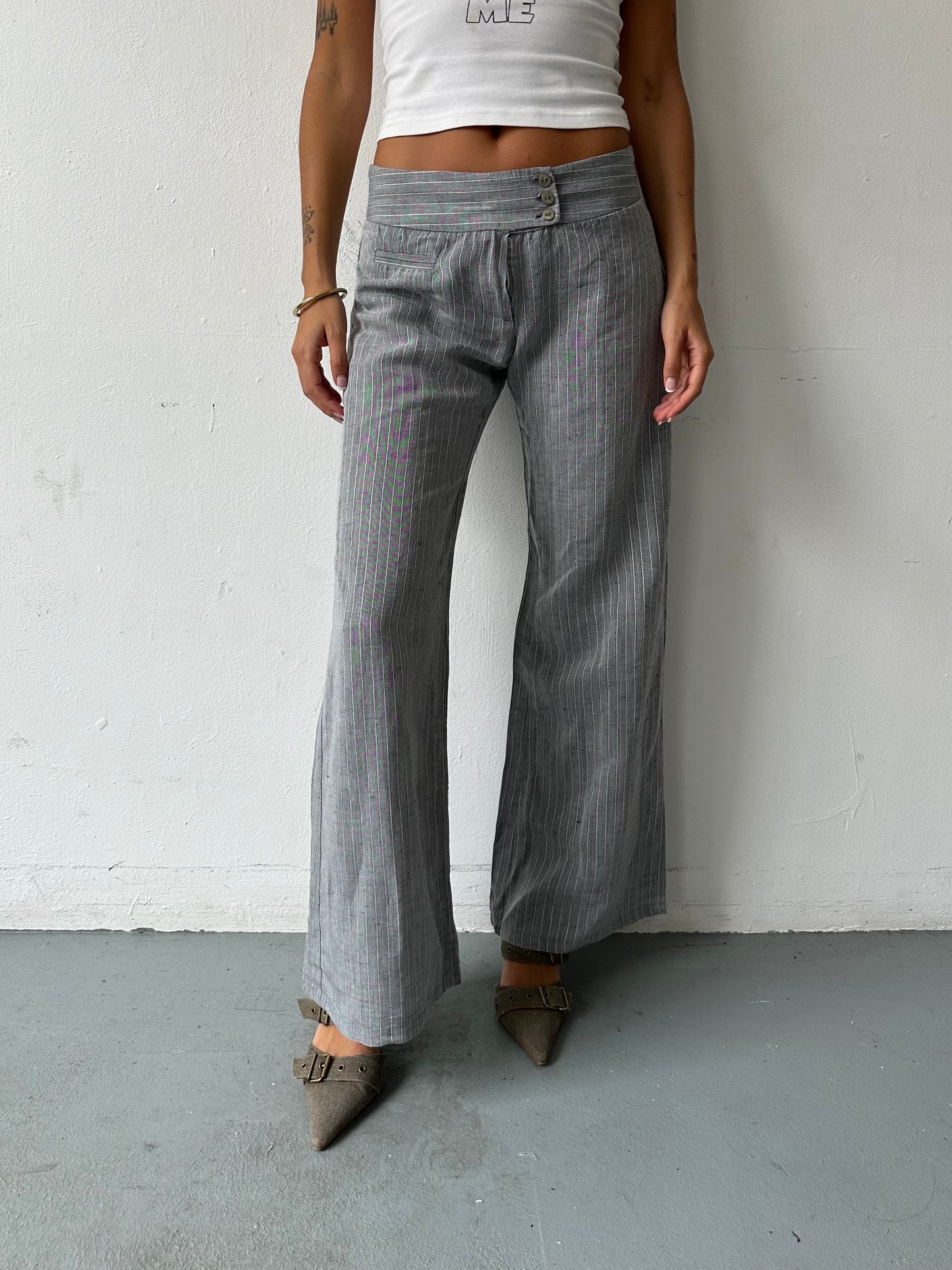 90's Pinstripe Trousers ∙ SIZE XS