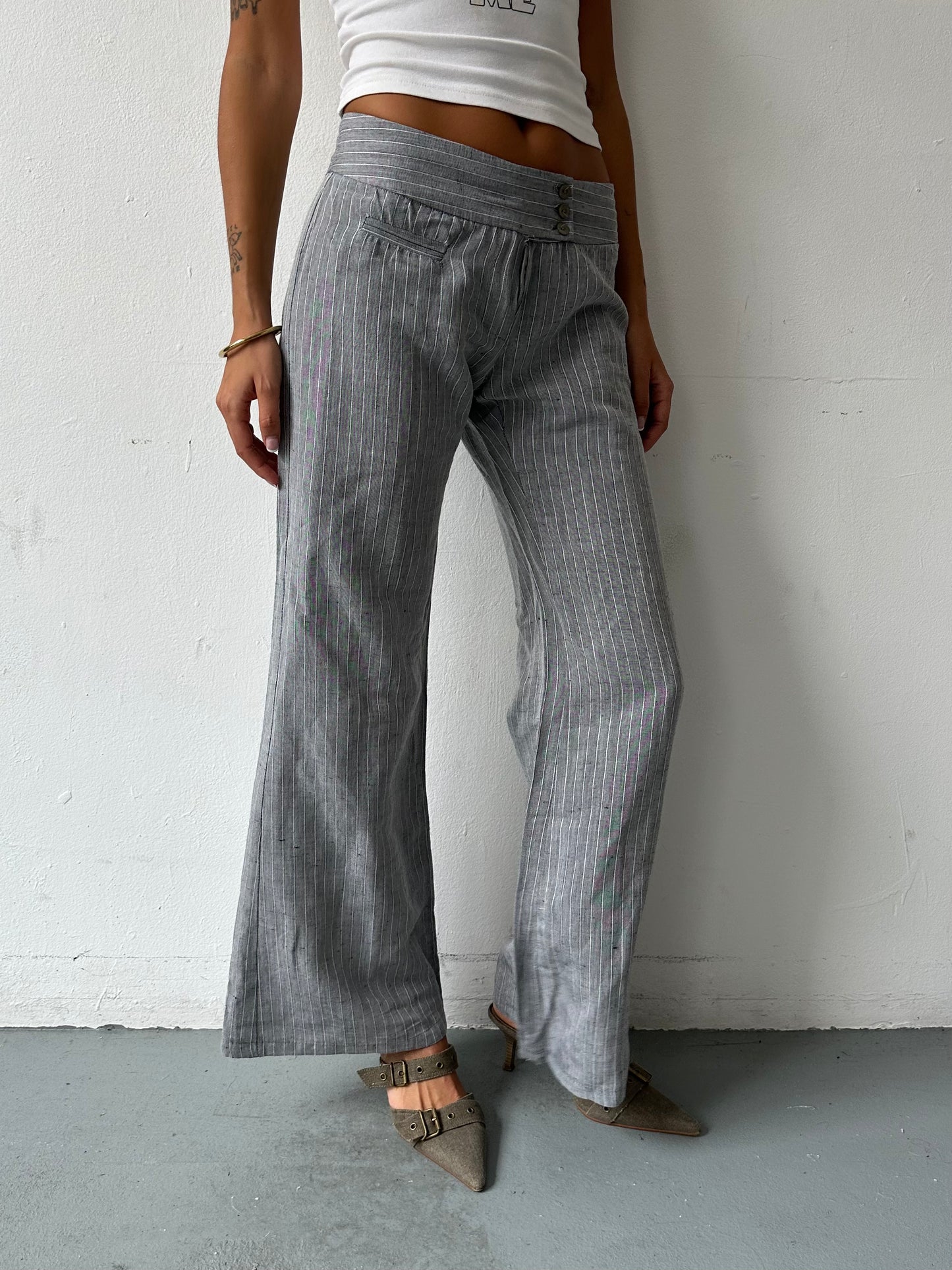 90's Pinstripe Trousers ∙ SIZE XS