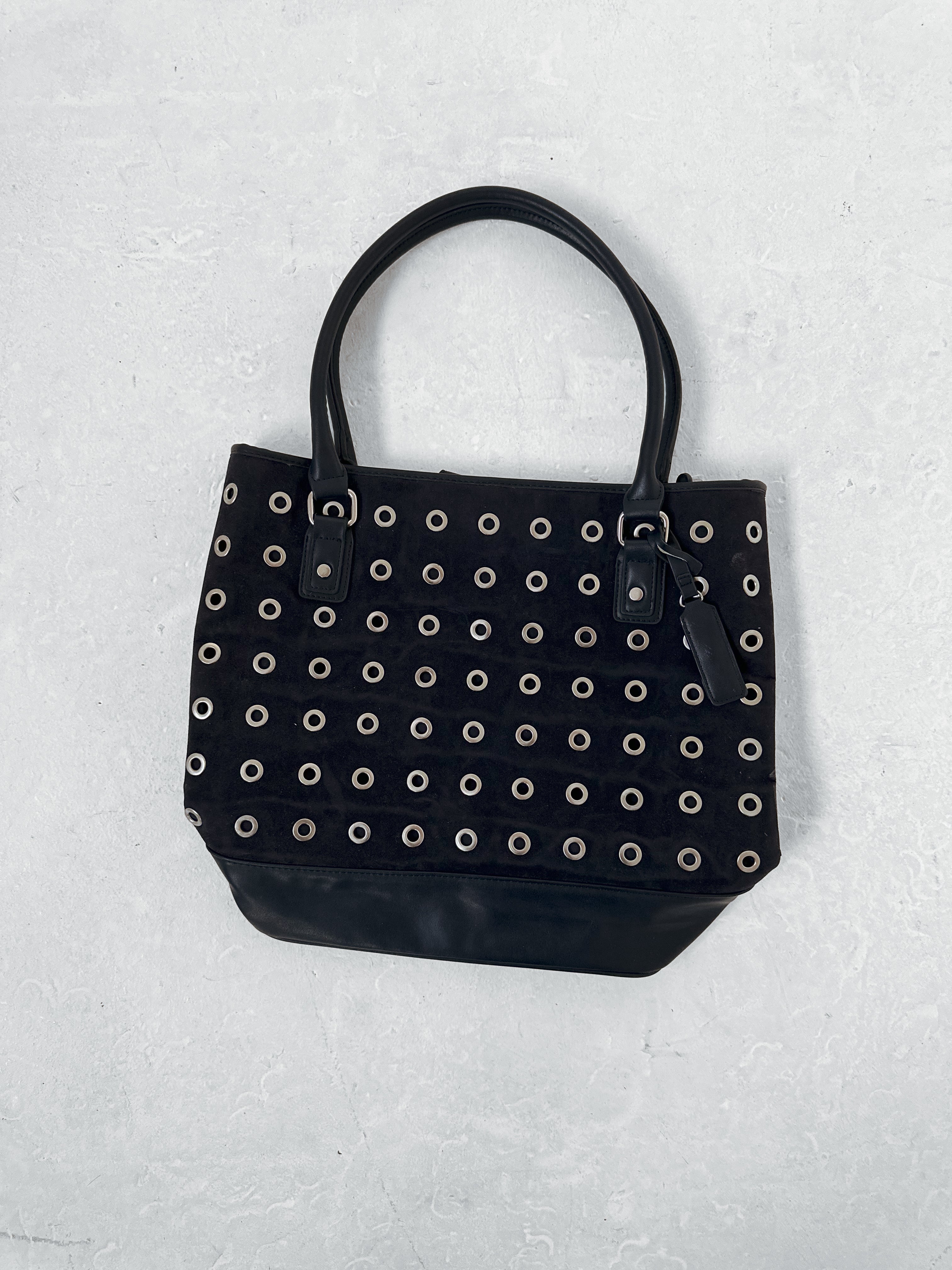 studded suede bag — one size