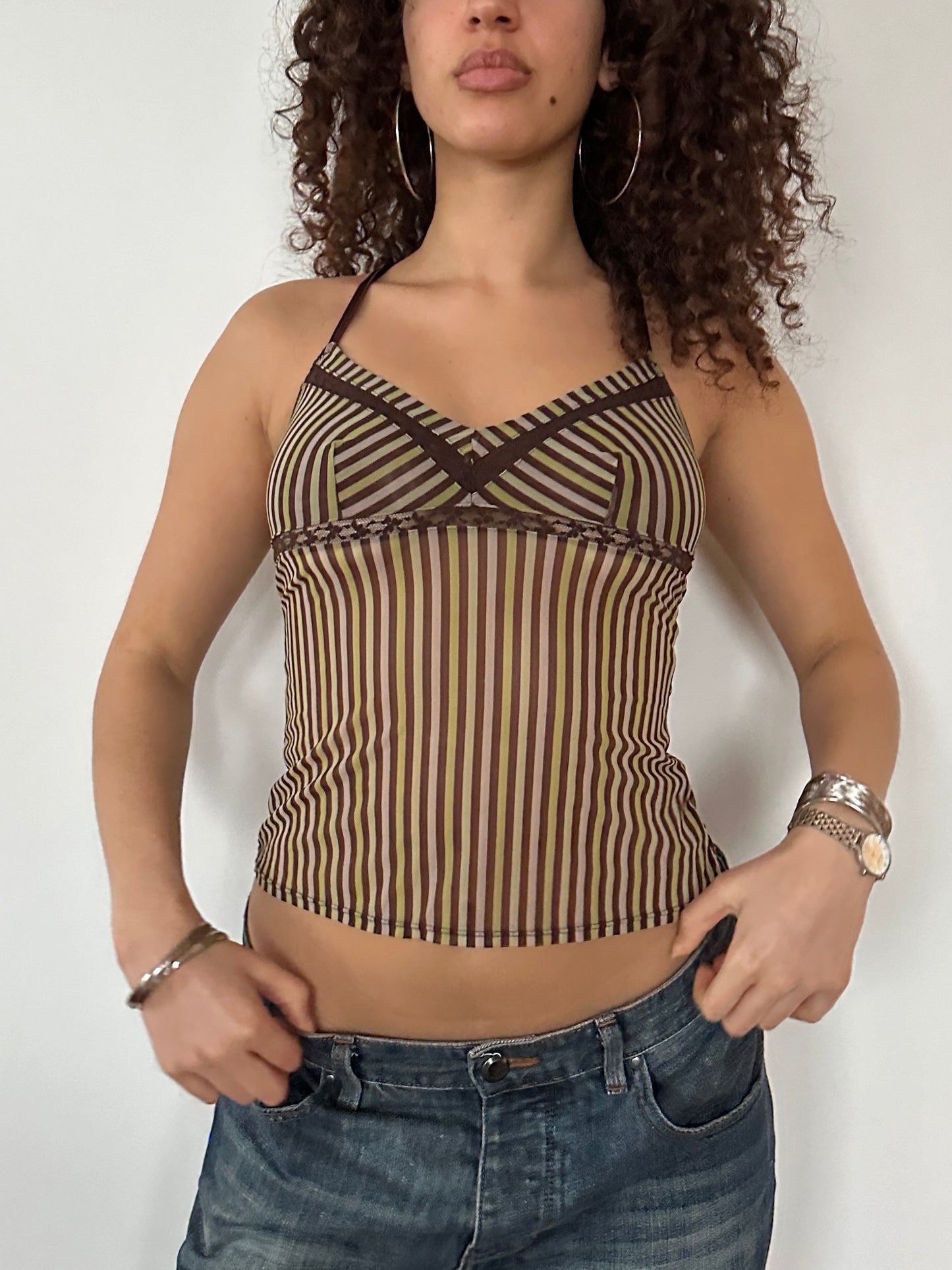 STRIPED MESH CAMI ◦ SIZE XS/S