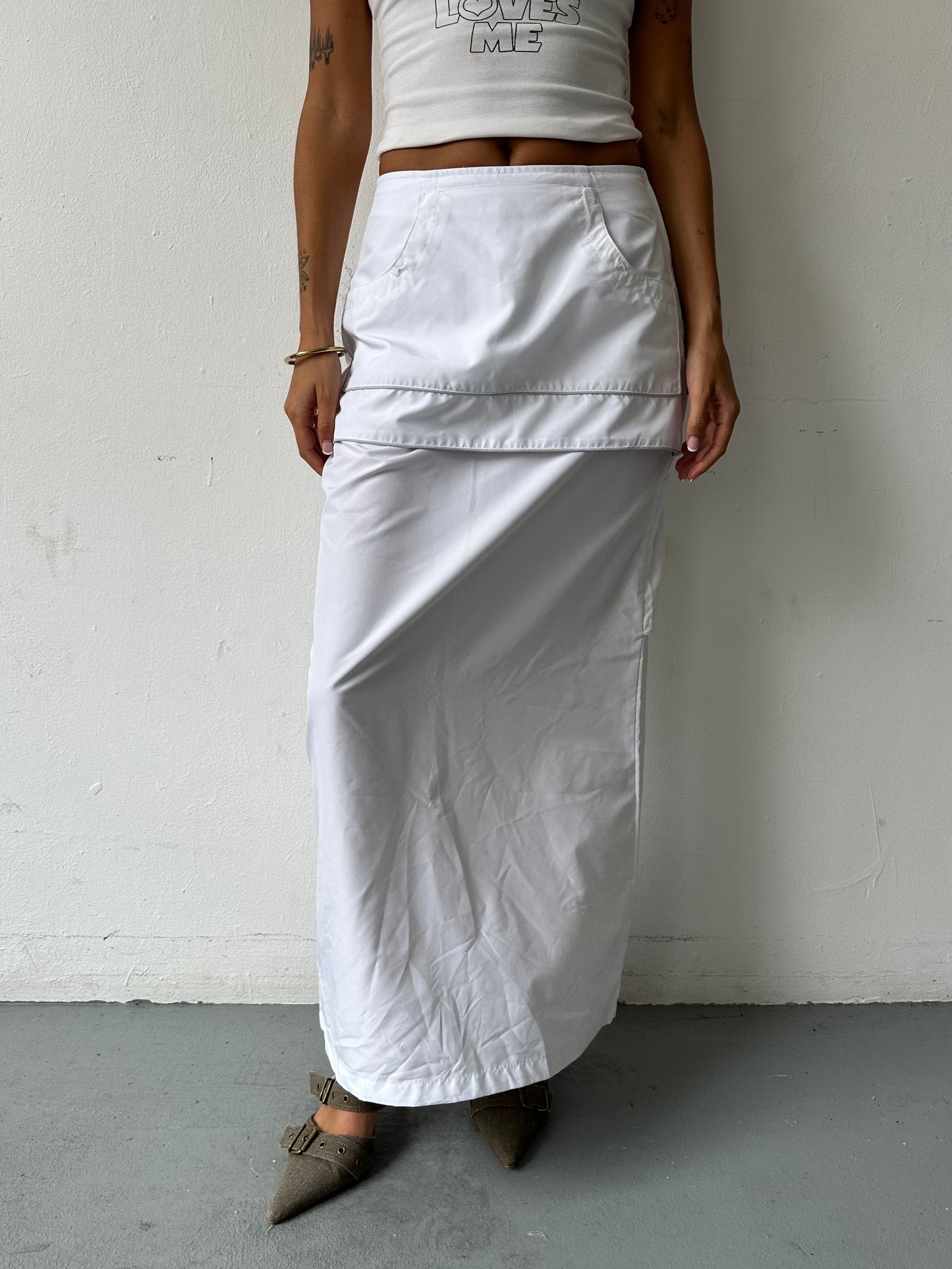 90's Nylon Skirt ∙ SIZE XS/S