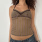 STRIPED MESH CAMI ◦ SIZE XS/S