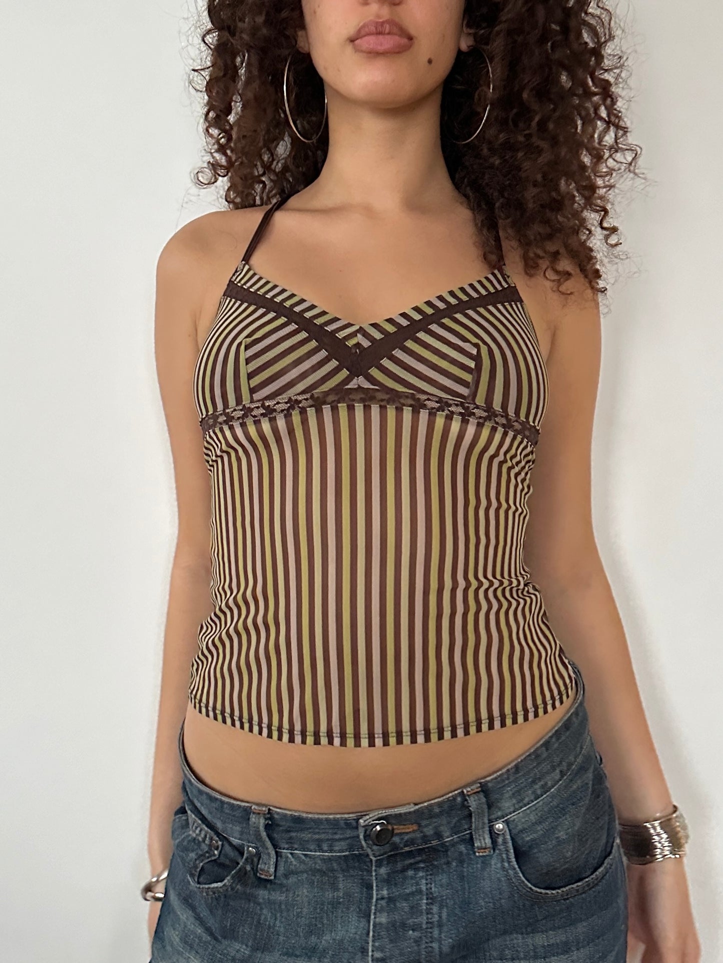 STRIPED MESH CAMI ◦ SIZE XS/S