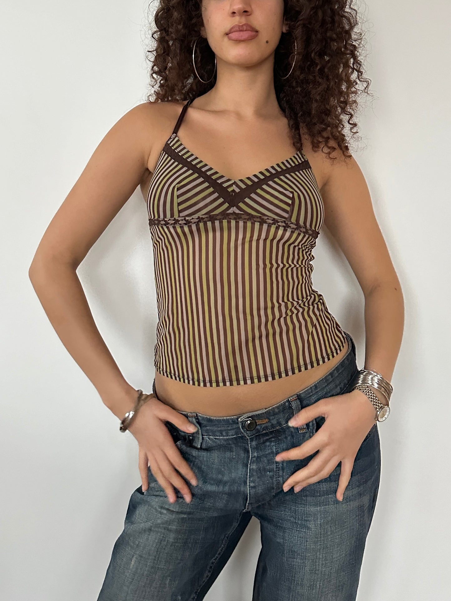 STRIPED MESH CAMI ◦ SIZE XS/S