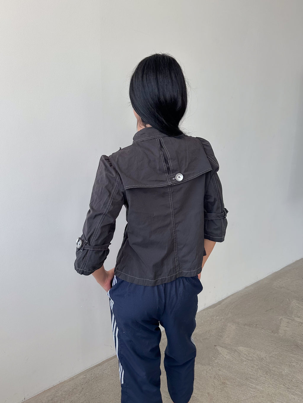 3/4 sleeve pea coat / size s