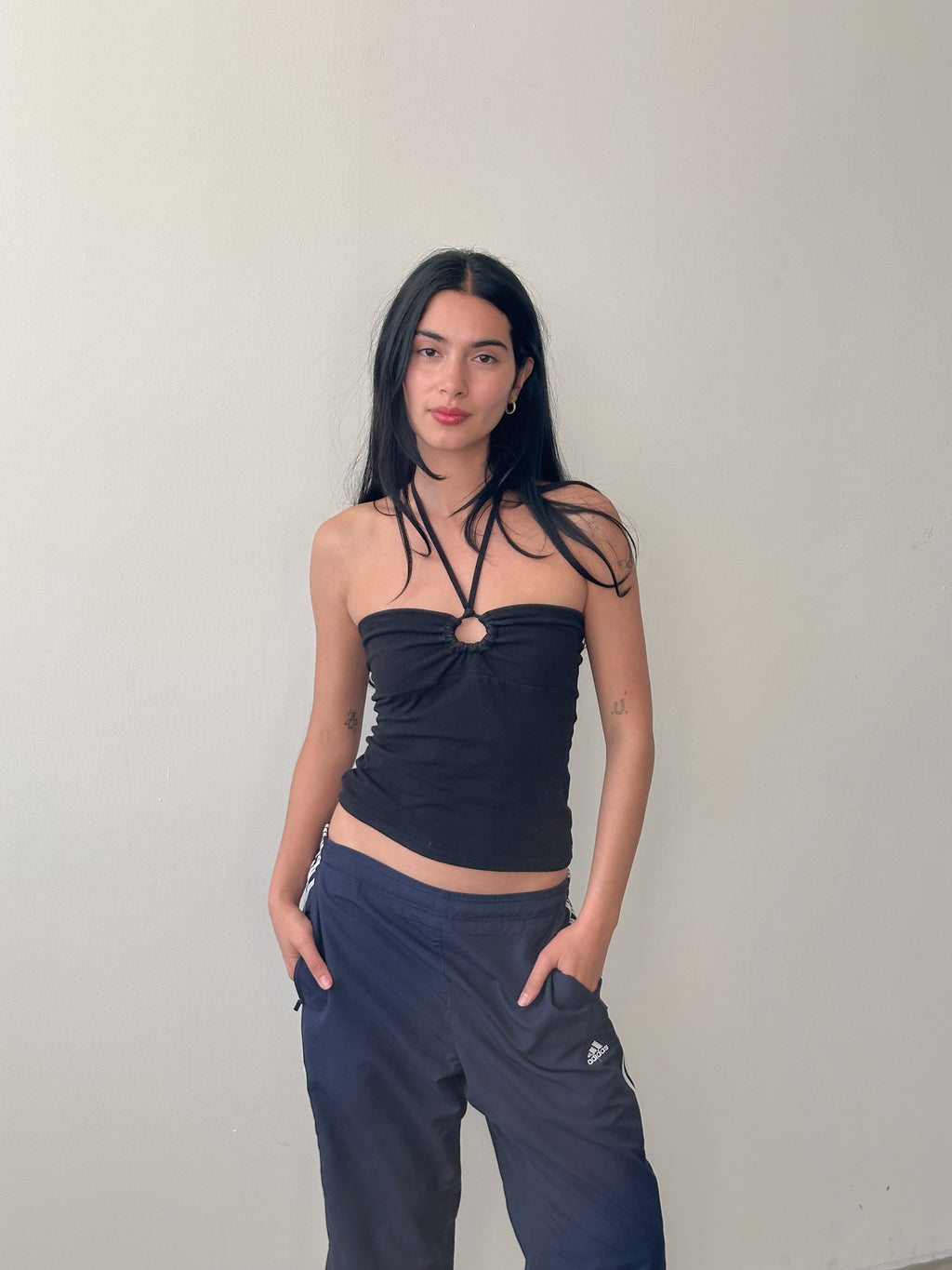 halter neck top / size xs