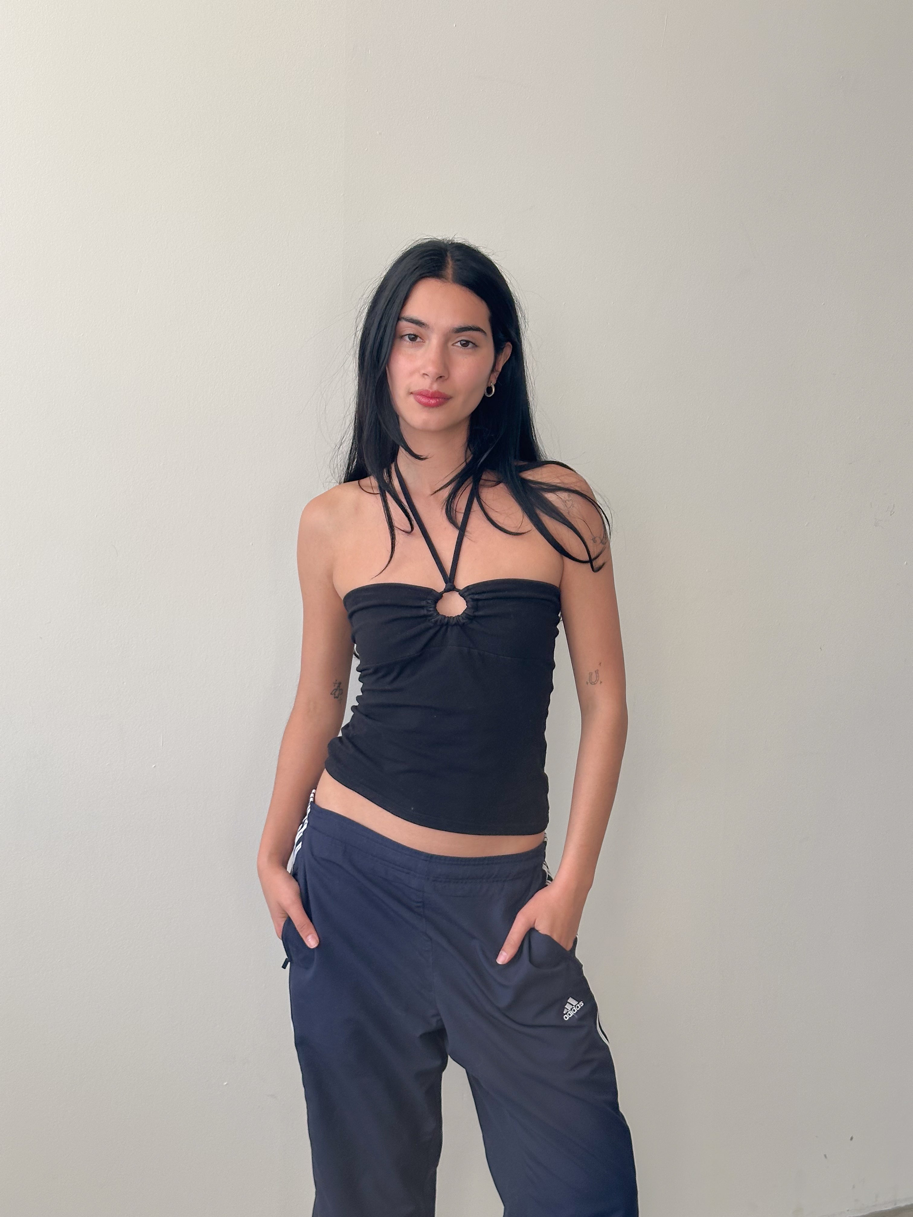 halter neck top / size xs