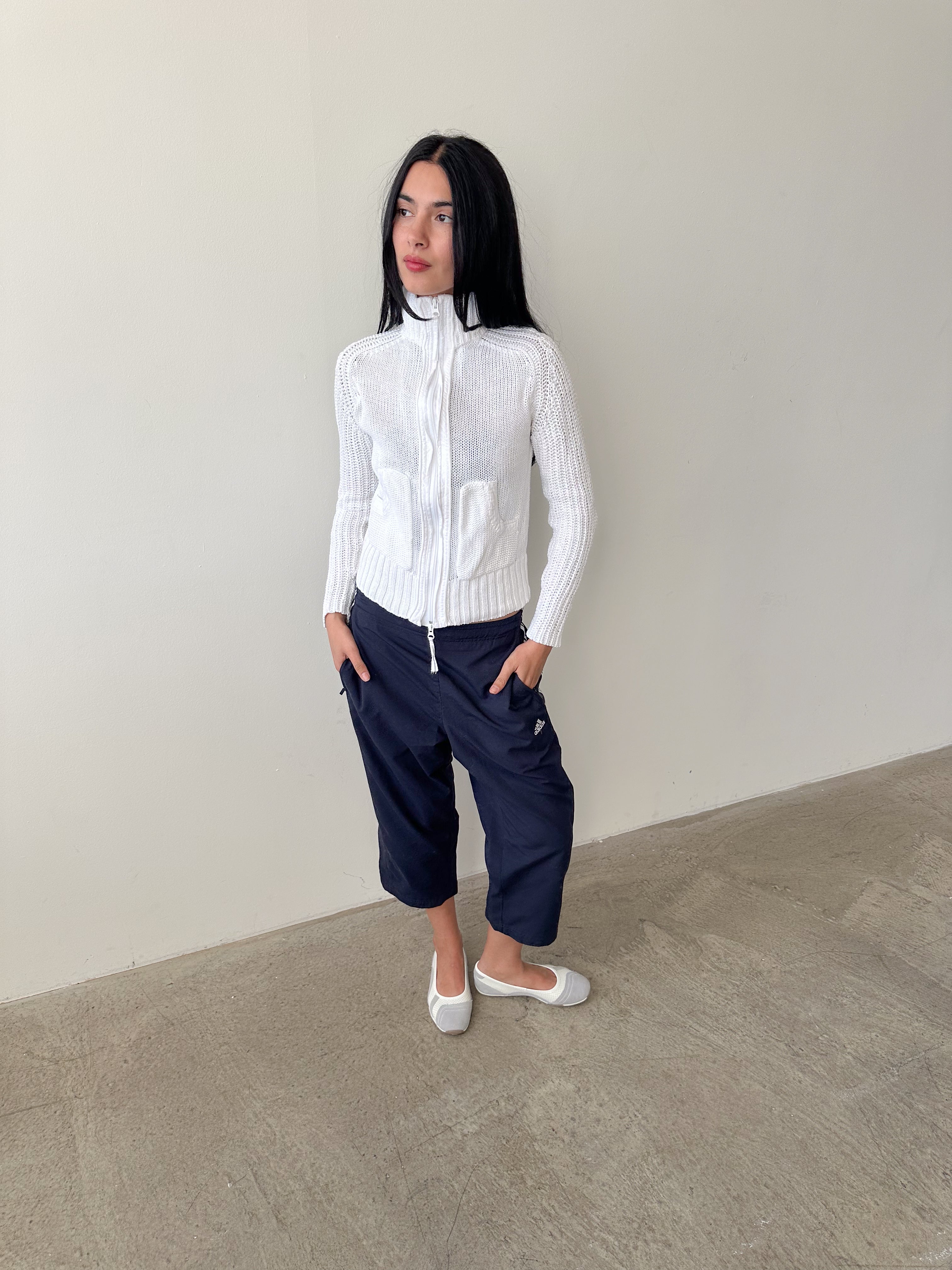 dual zip knit jacket / size s