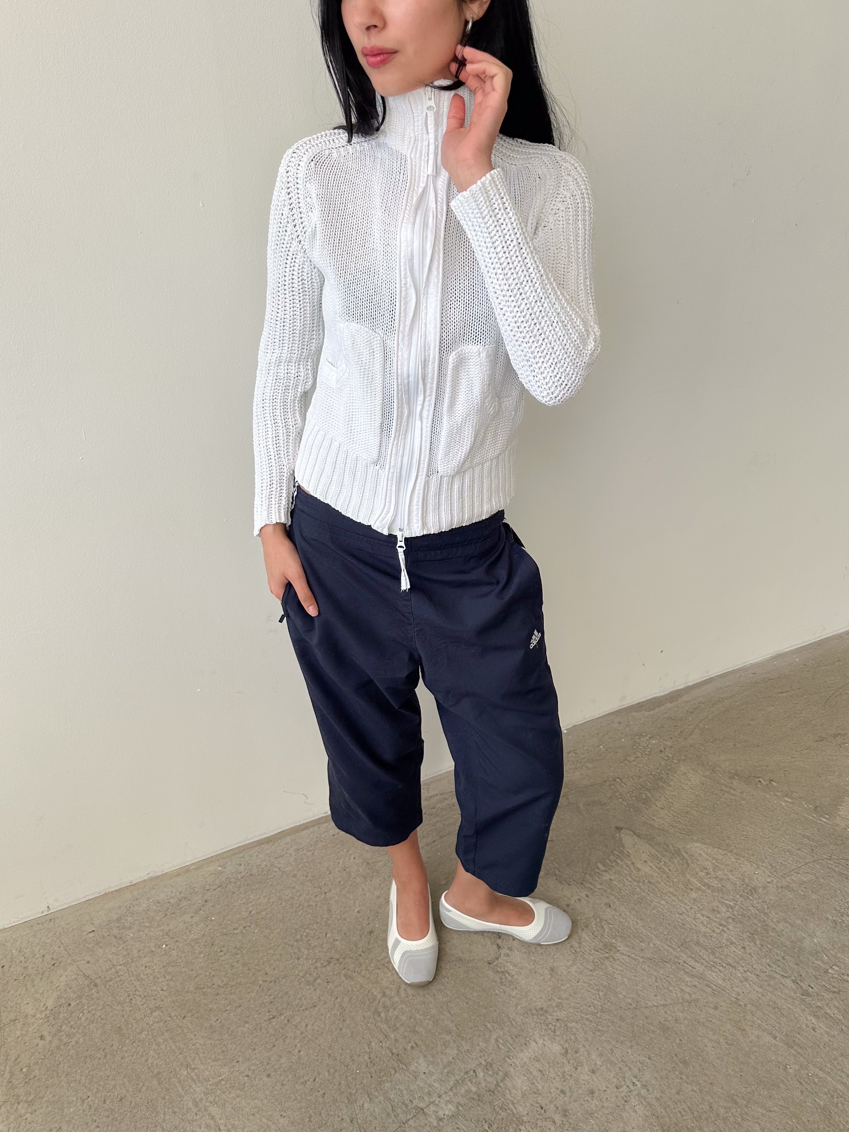 dual zip knit jacket / size s