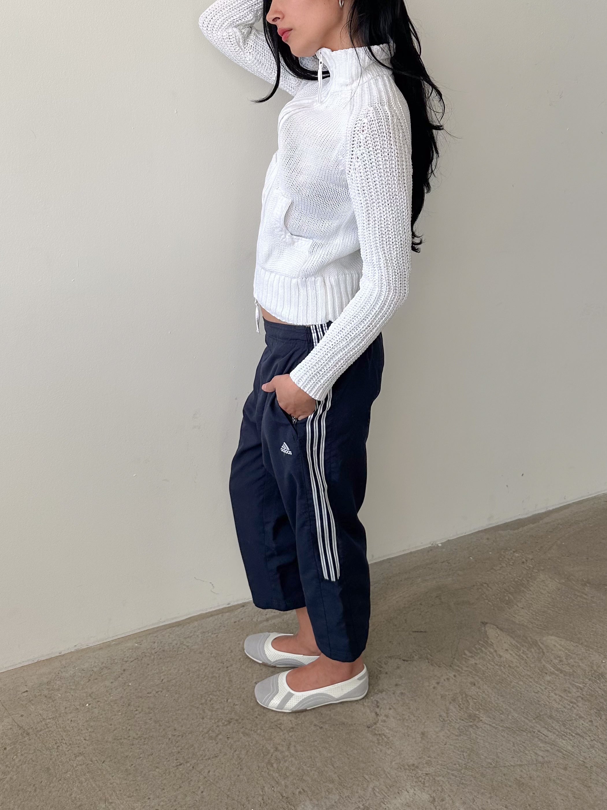 dual zip knit jacket / size s